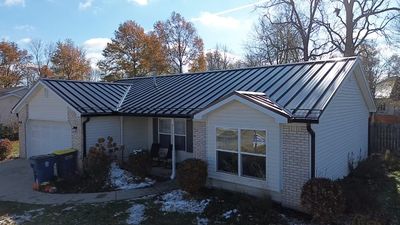 Mechanically Seamed Standing Seam Roof in Ossian, Indiana with Black Finish