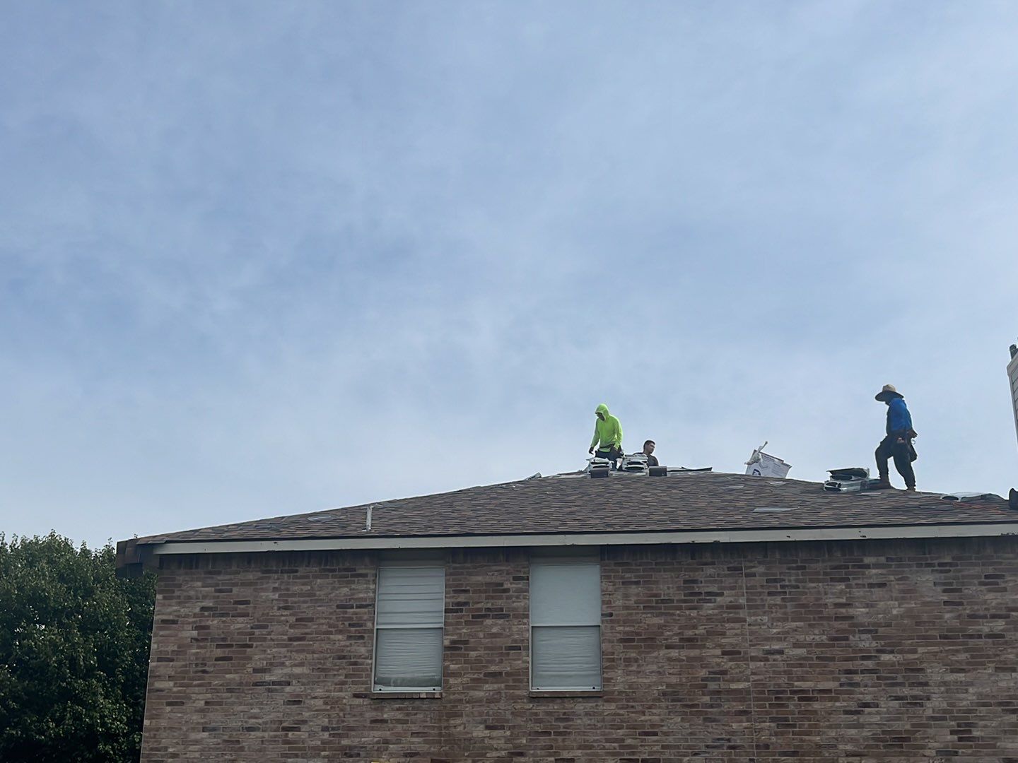Full Roof Replacement, Chimney Rebuild and Interior Damage Replacement by First United Roofing & Construction