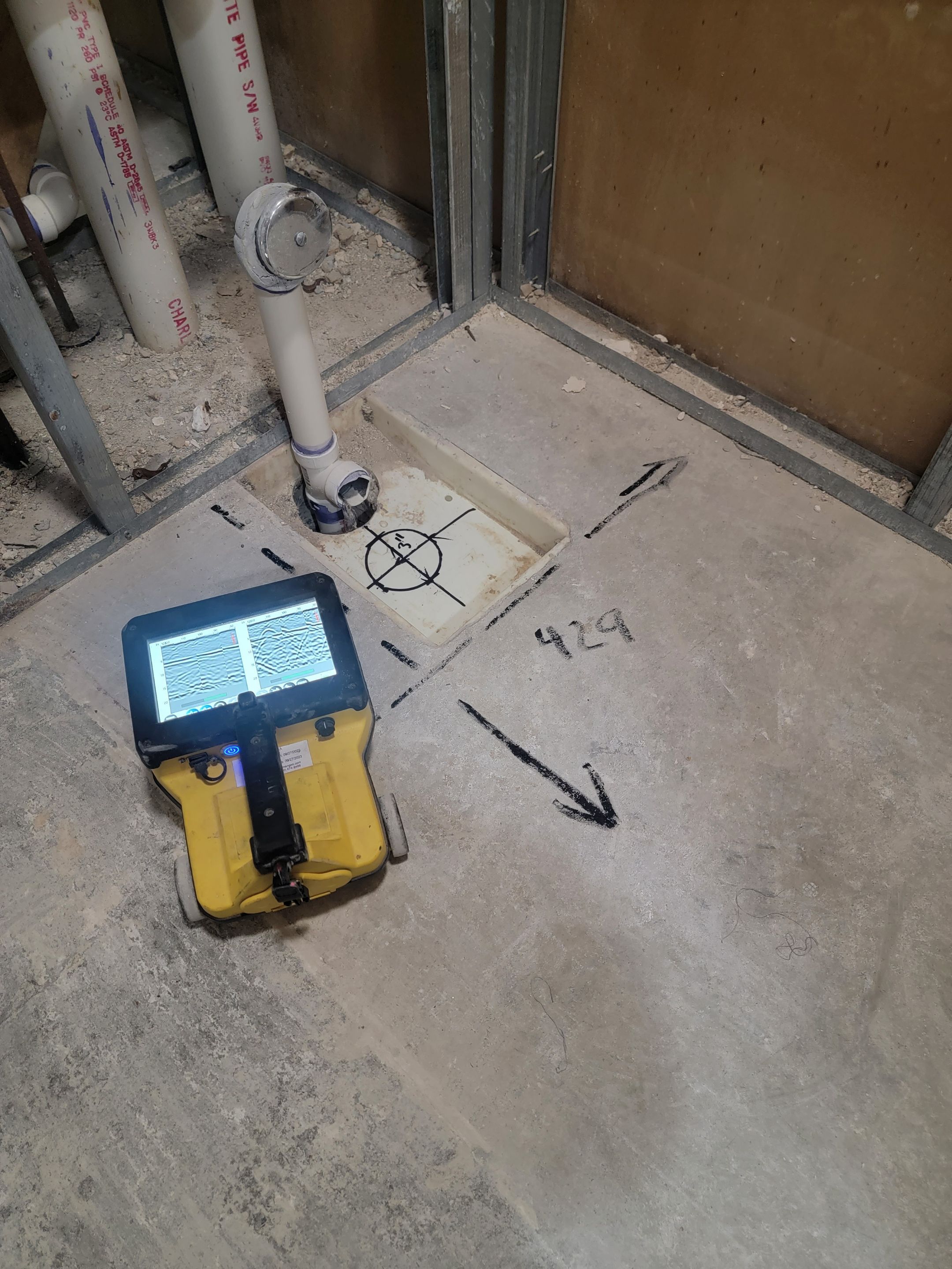 Concrete Scan for Plumbing Work by Alsip Locating Service, LLC