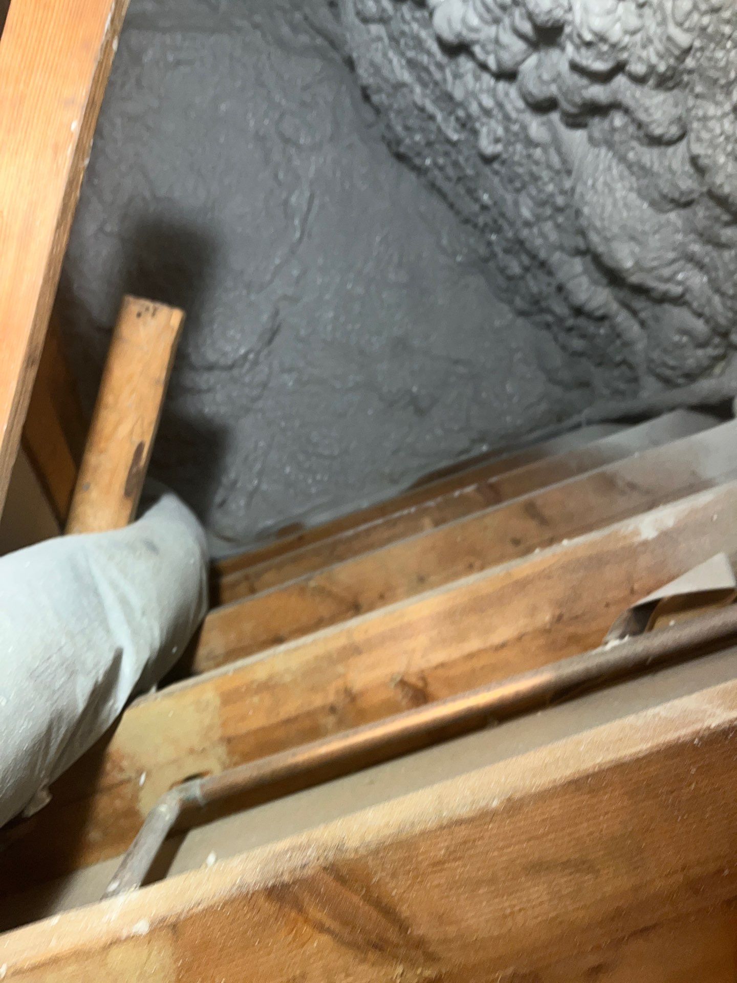 Attic Insulation using open cell spray foam by NYS Foam & Energy