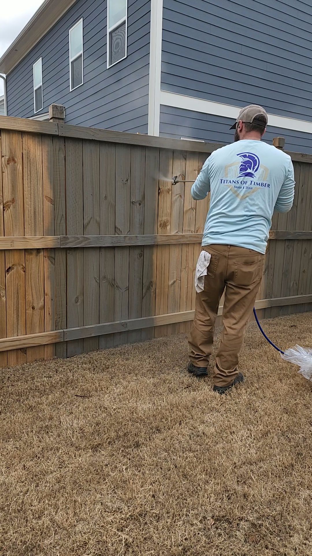 Fence Staining using Cape Cod Grey by SSE by Titans of Timber Fence & Stain