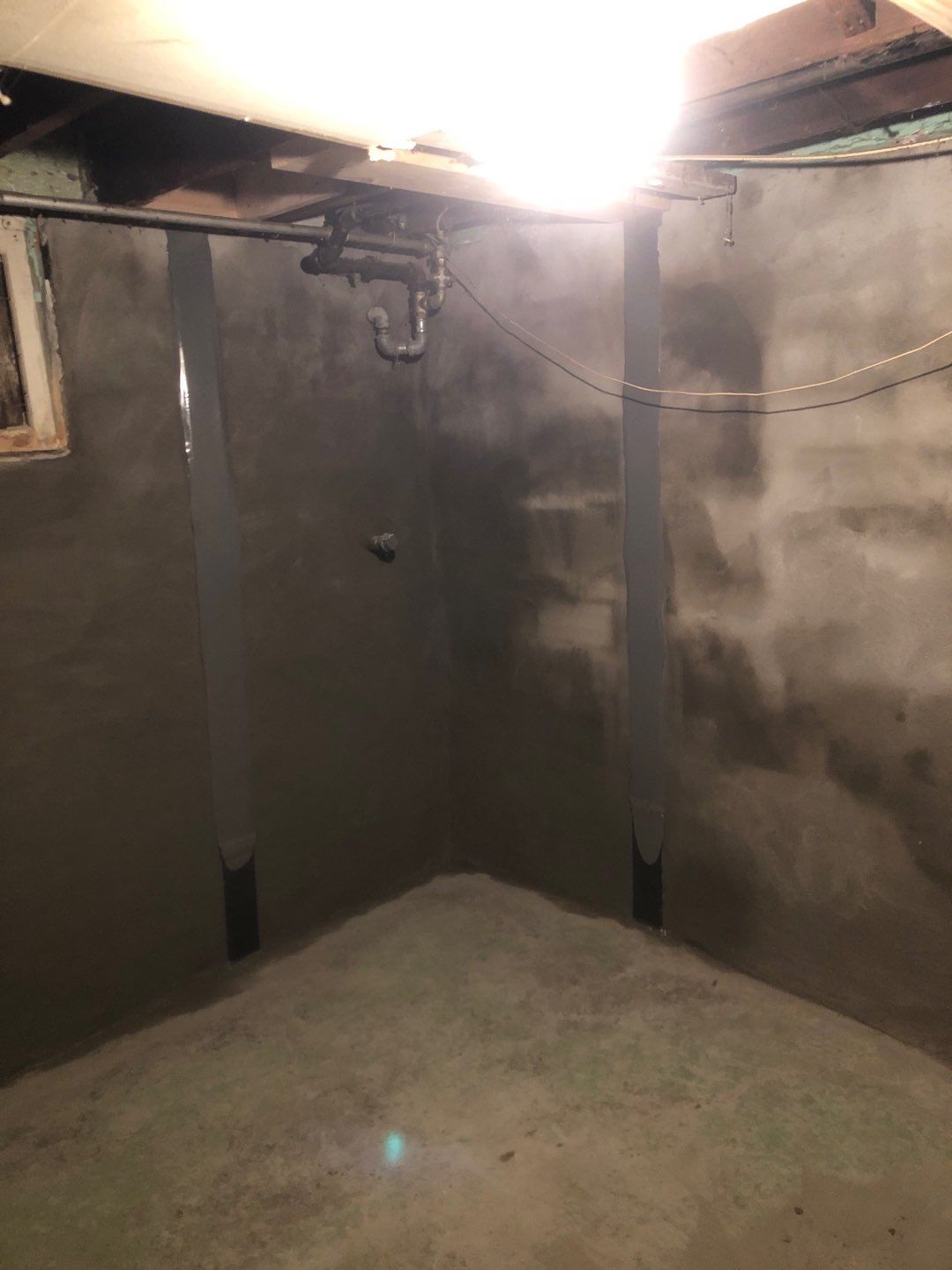 Wall repair with Fortress Invisibeams by ACE Waterproofing & Basement Solutions