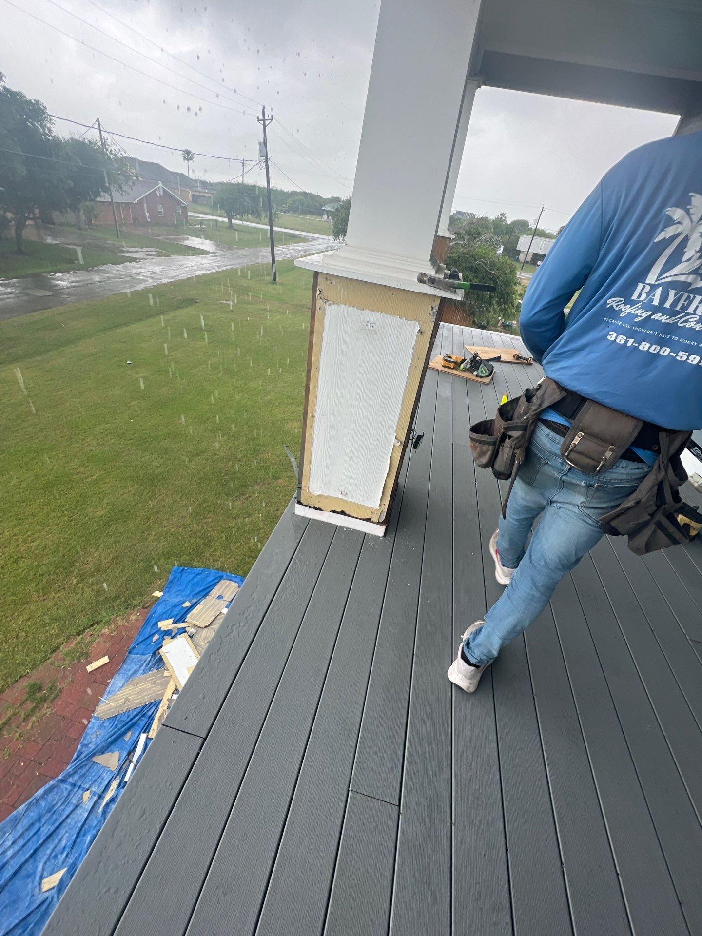 Portland Shore Porch Build by Bayfront Roofing and Construction
