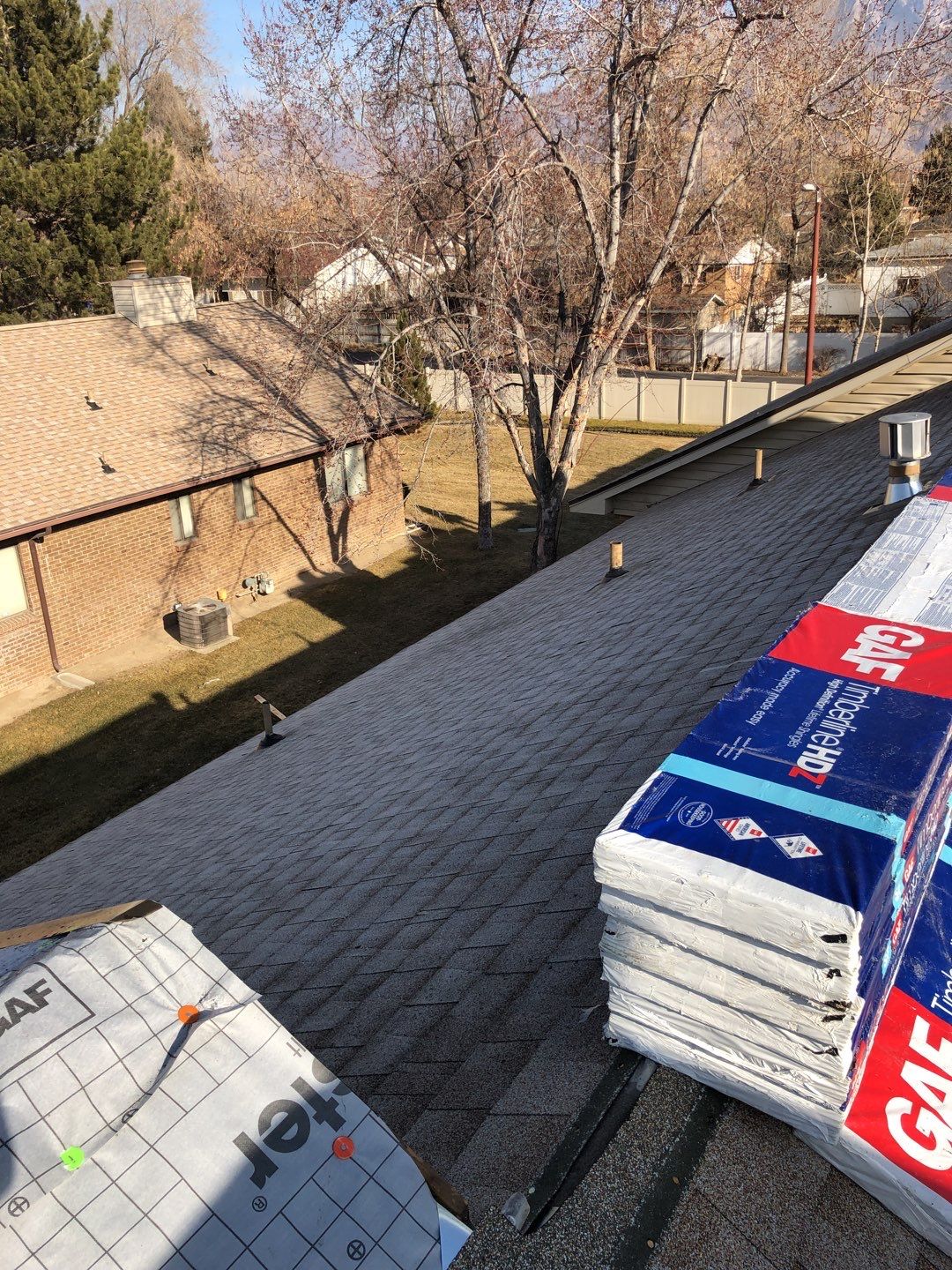 Storm Damaged Roof using GAF Timberline HDZ - Lifetime Shingle by The Roof Doctor