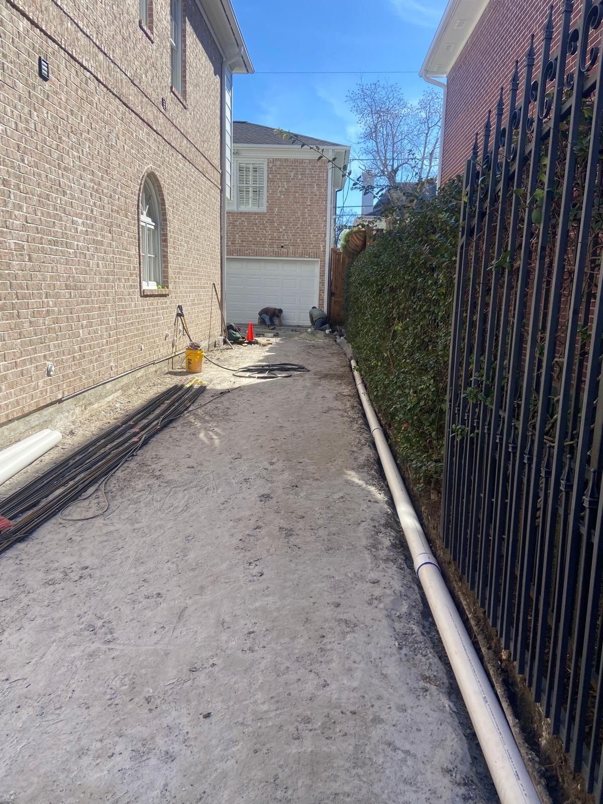 Driveway Concrete Replacement & French Drainage System by Texas Urban Elements