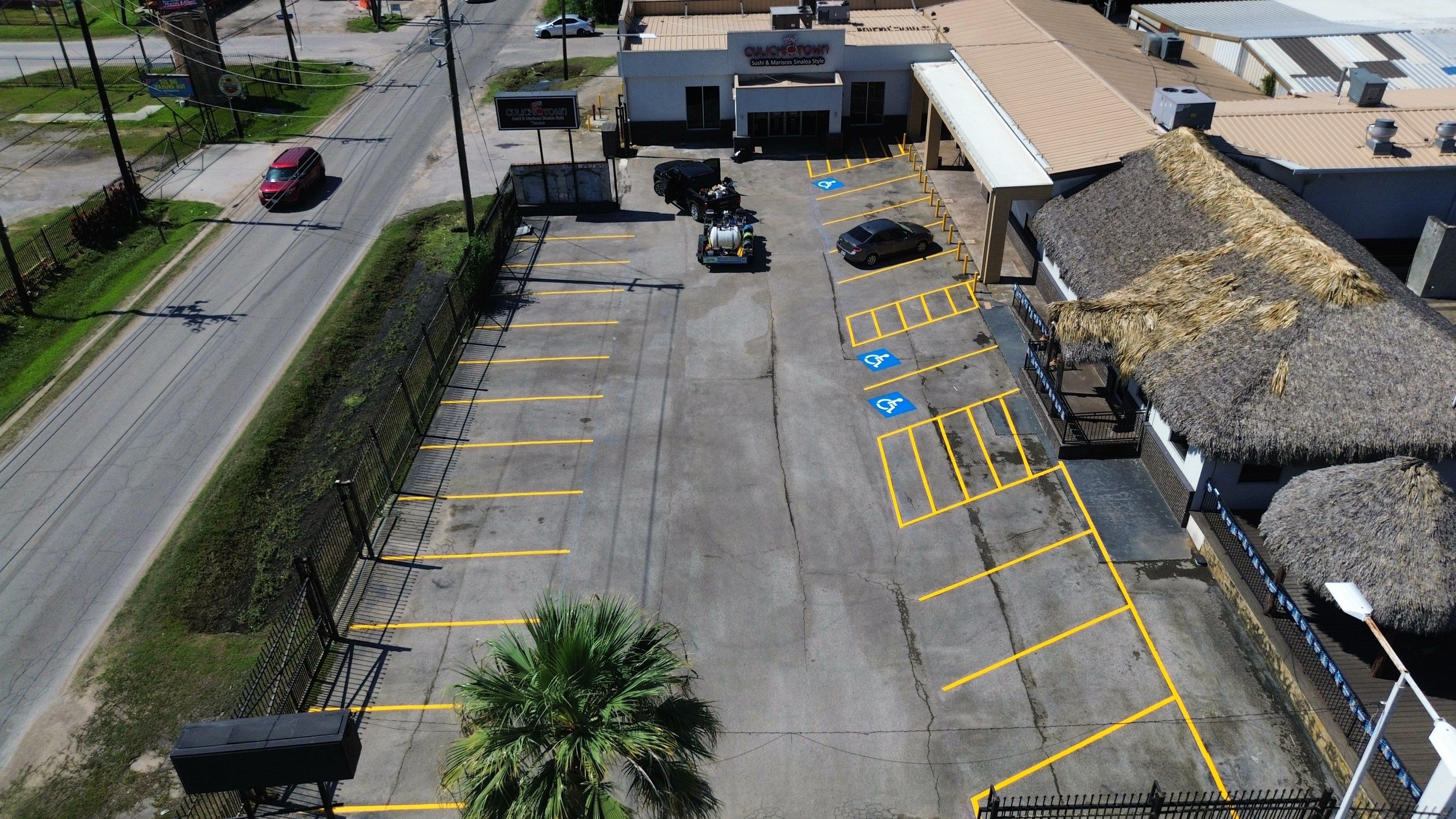 Culichi Town - Parking Lot Striping and Exterior Cleaning by Zeal Power Washing