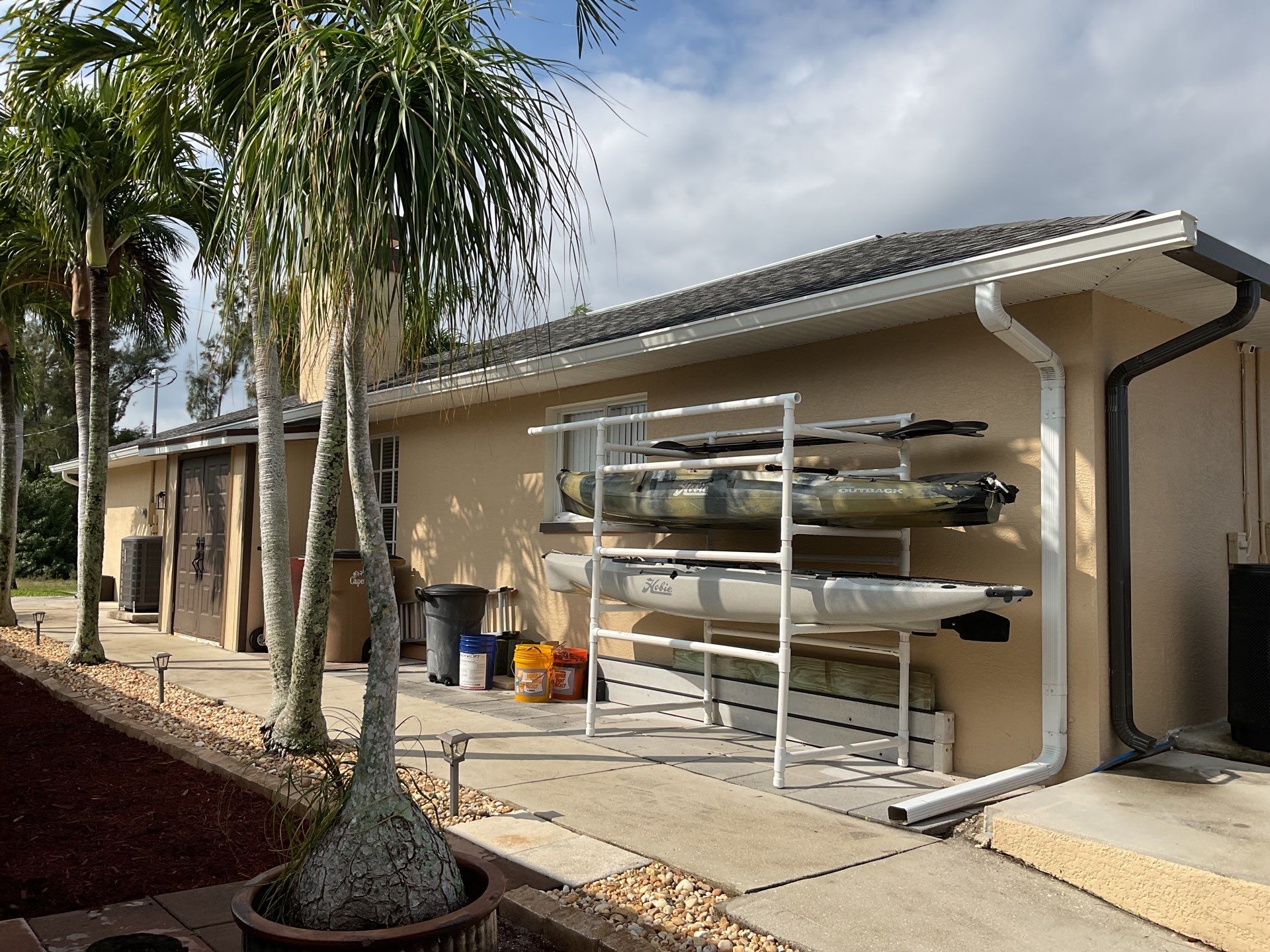 Musket Brown Gutter Installation and Soffit Fascia in Cape Coral FL by Gutter Professors