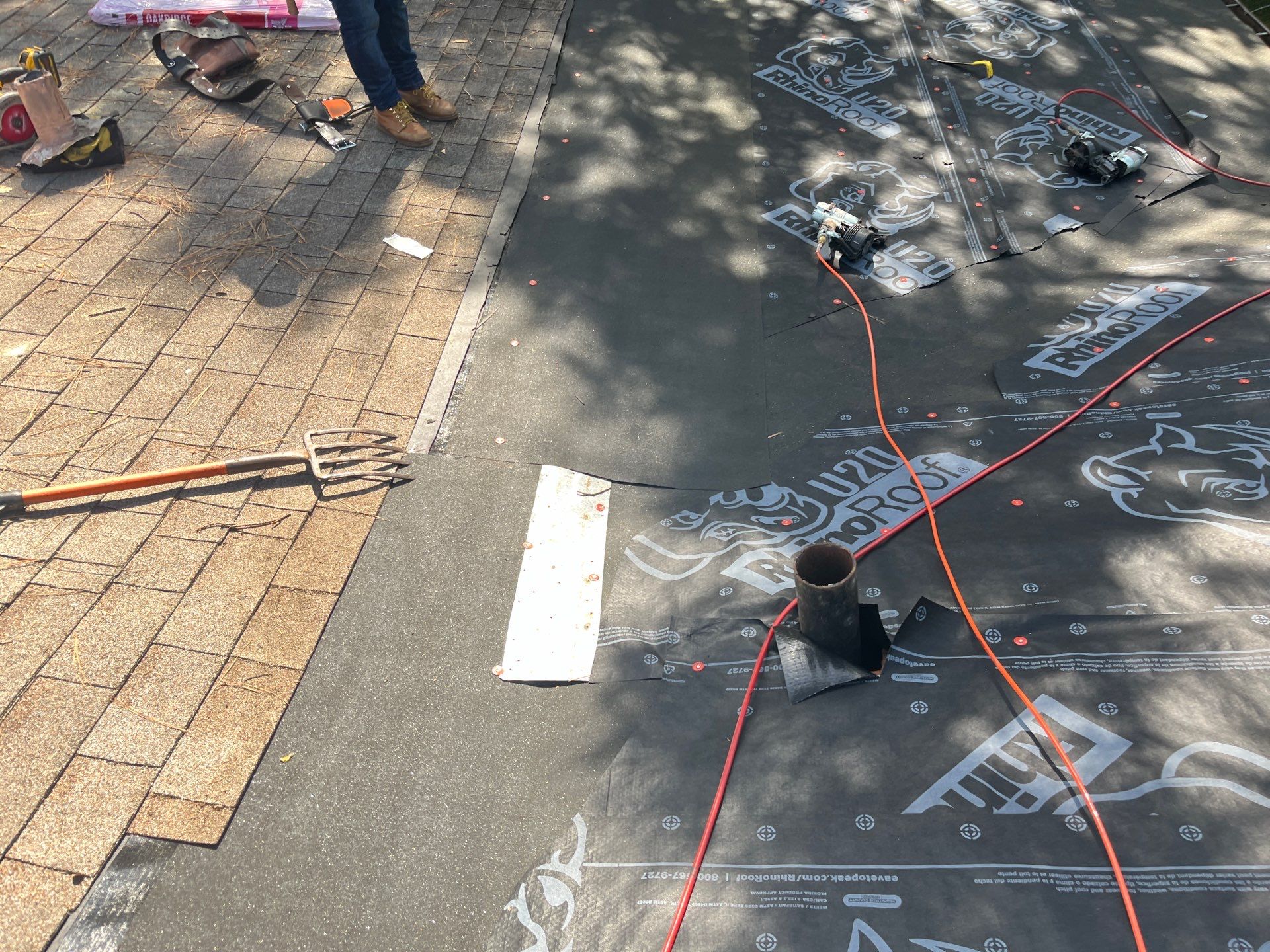 Residential Roofing Installation using Owen's Corning Duration (Lifetime) Shingles by Roof Repair Company