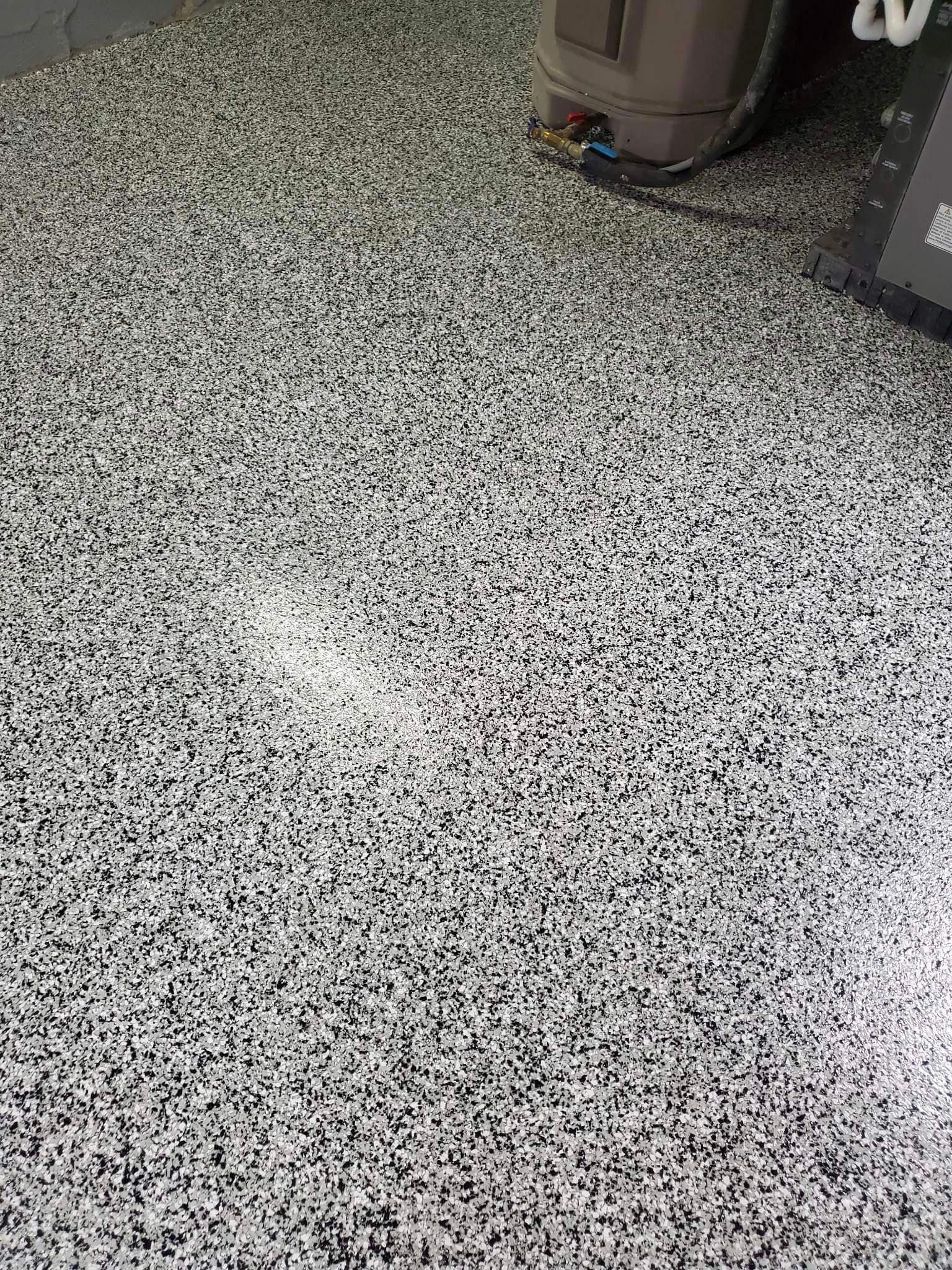 Garage Floor with Stairs using Domino by Your1DayFloor.com