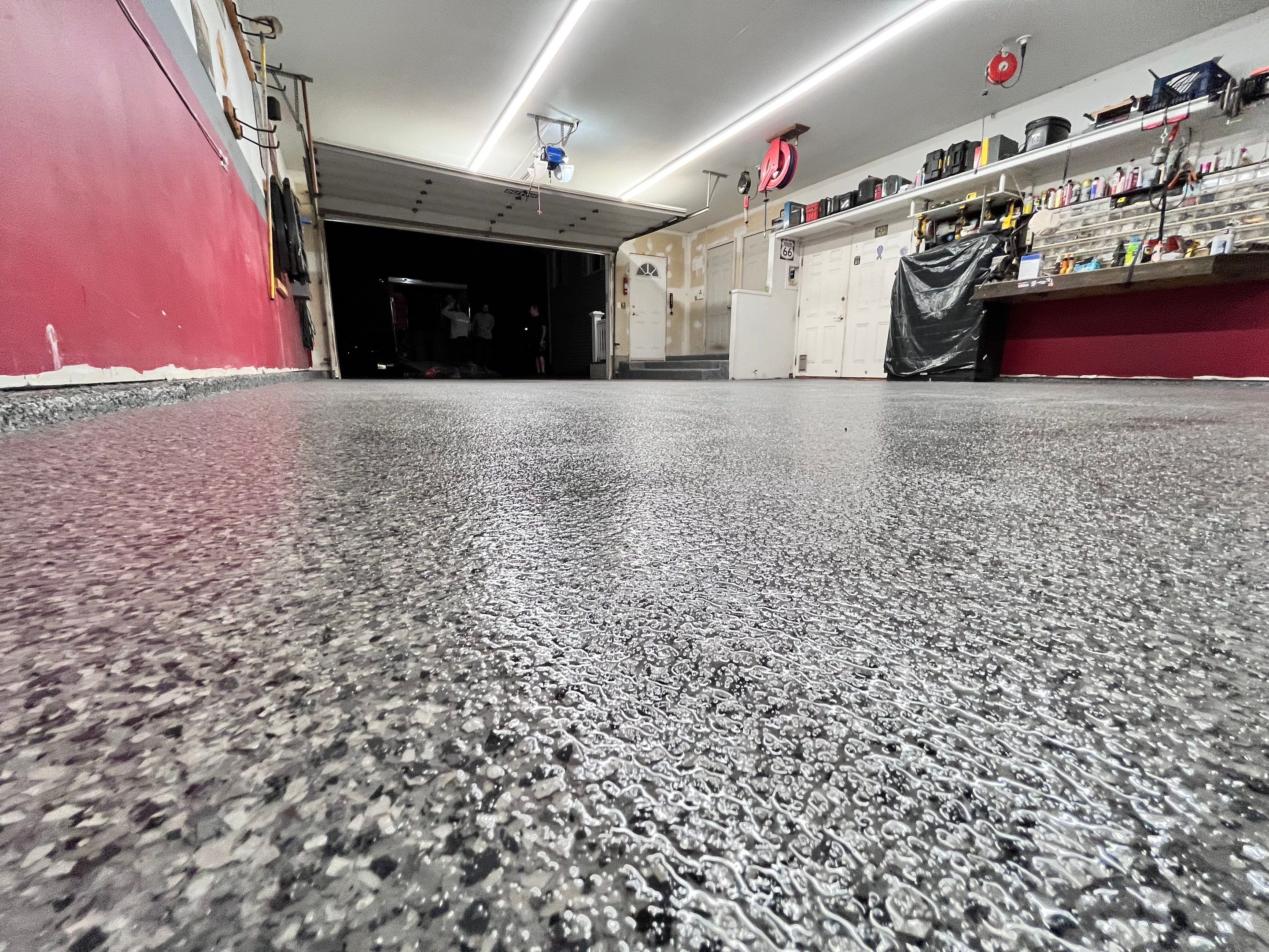 Nightfall Flake Garage Floor  by Level 10 Coatings