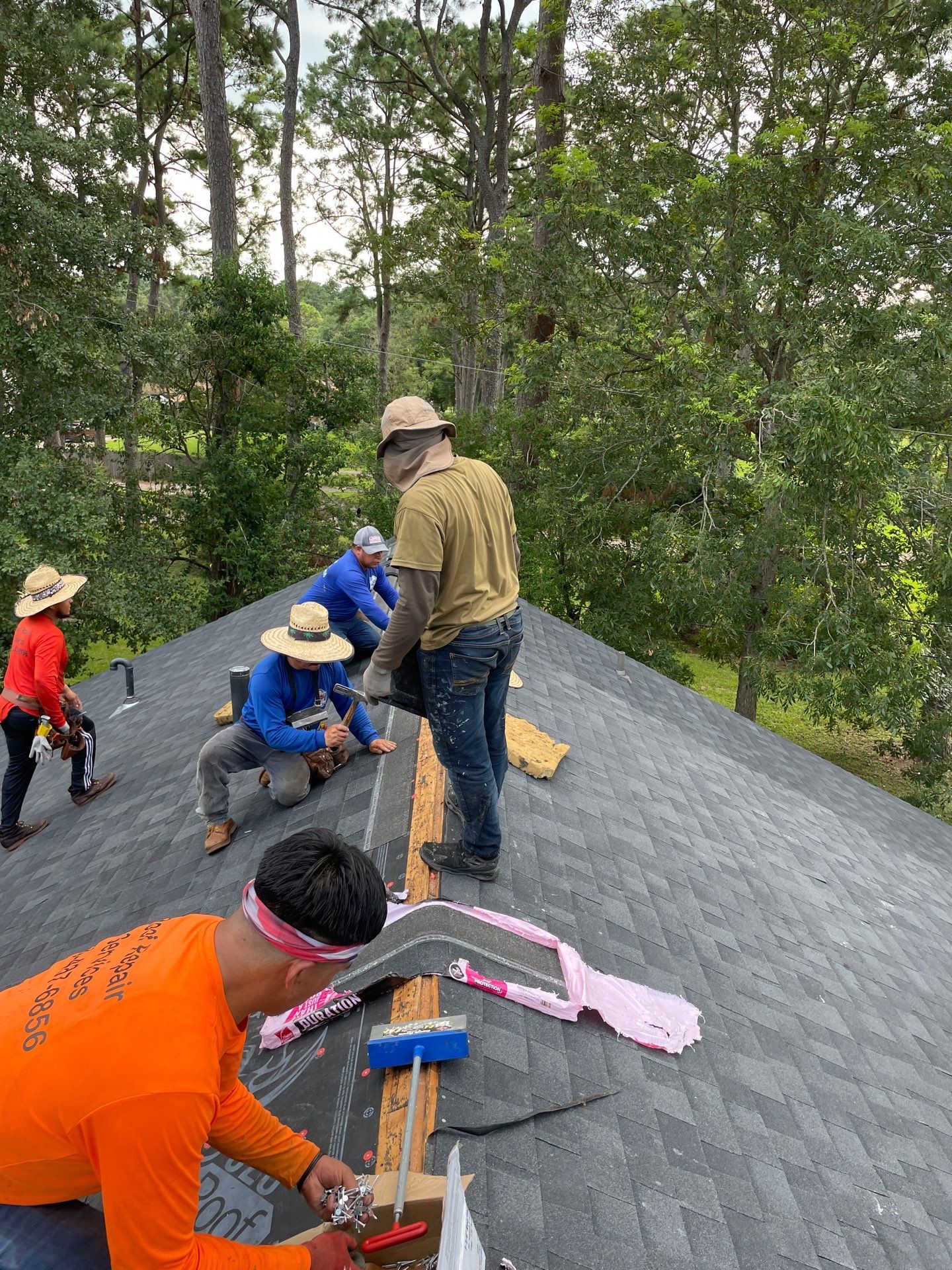 Residential Roofing Installation using Owen's Corning Duration (Lifetime) Shingles by Roof Repair Company