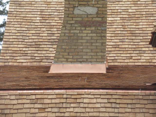 Cedar Roof & Copper Gutter Installation in Lake Forest by Custom Installations