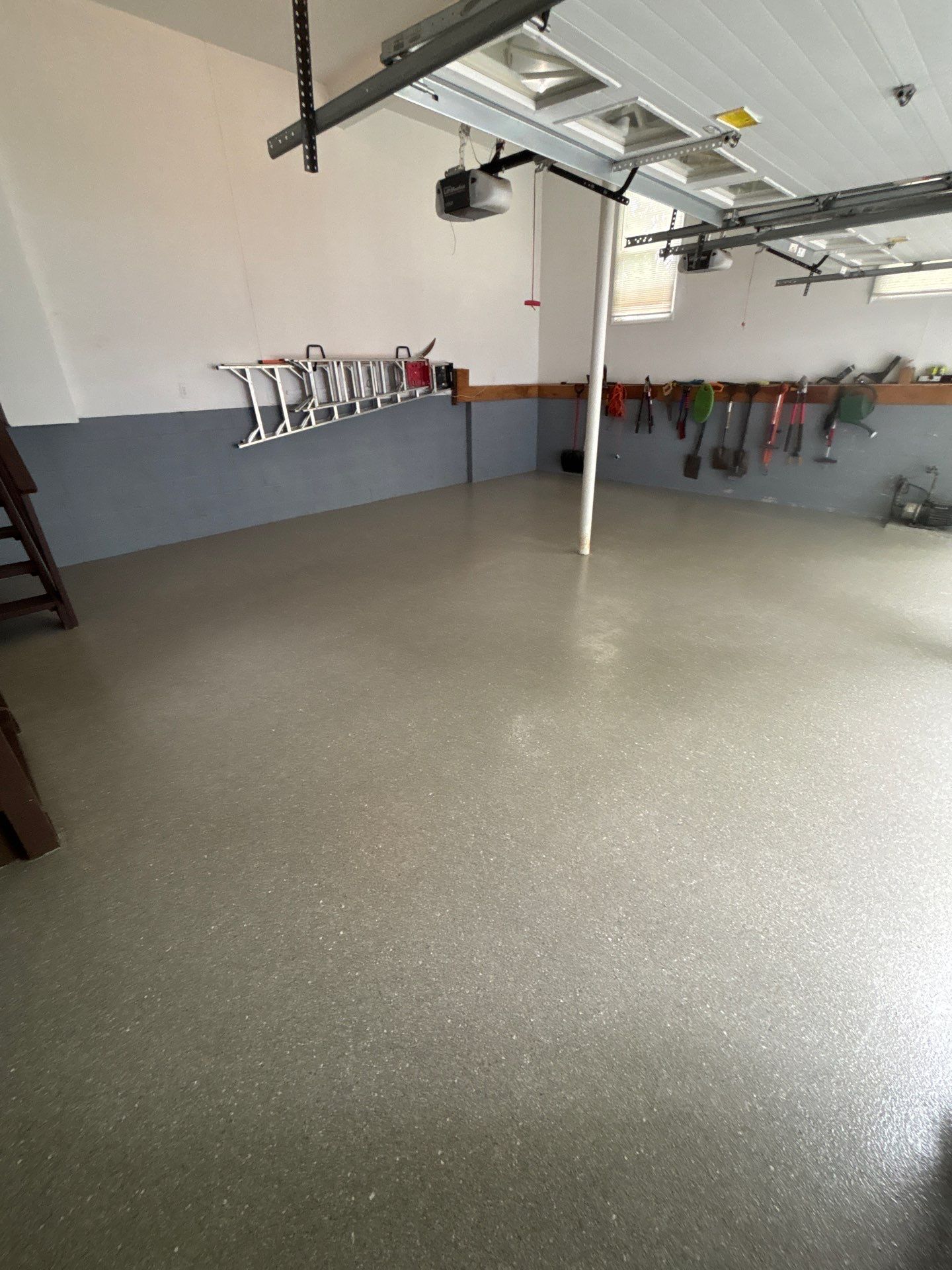 Travertine Polyurea Garage Floor Coating in Randolph, New Jersey by Spectrum Painting, LLC