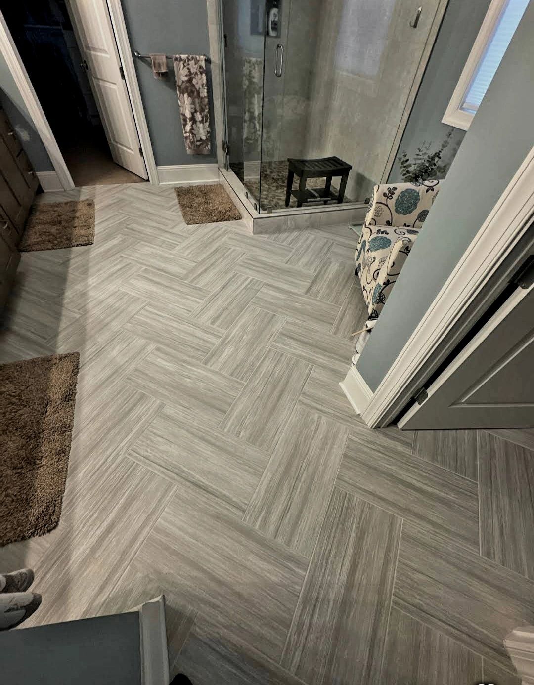 Master Bath Tile Repair  by Footprints Floors of Nashville