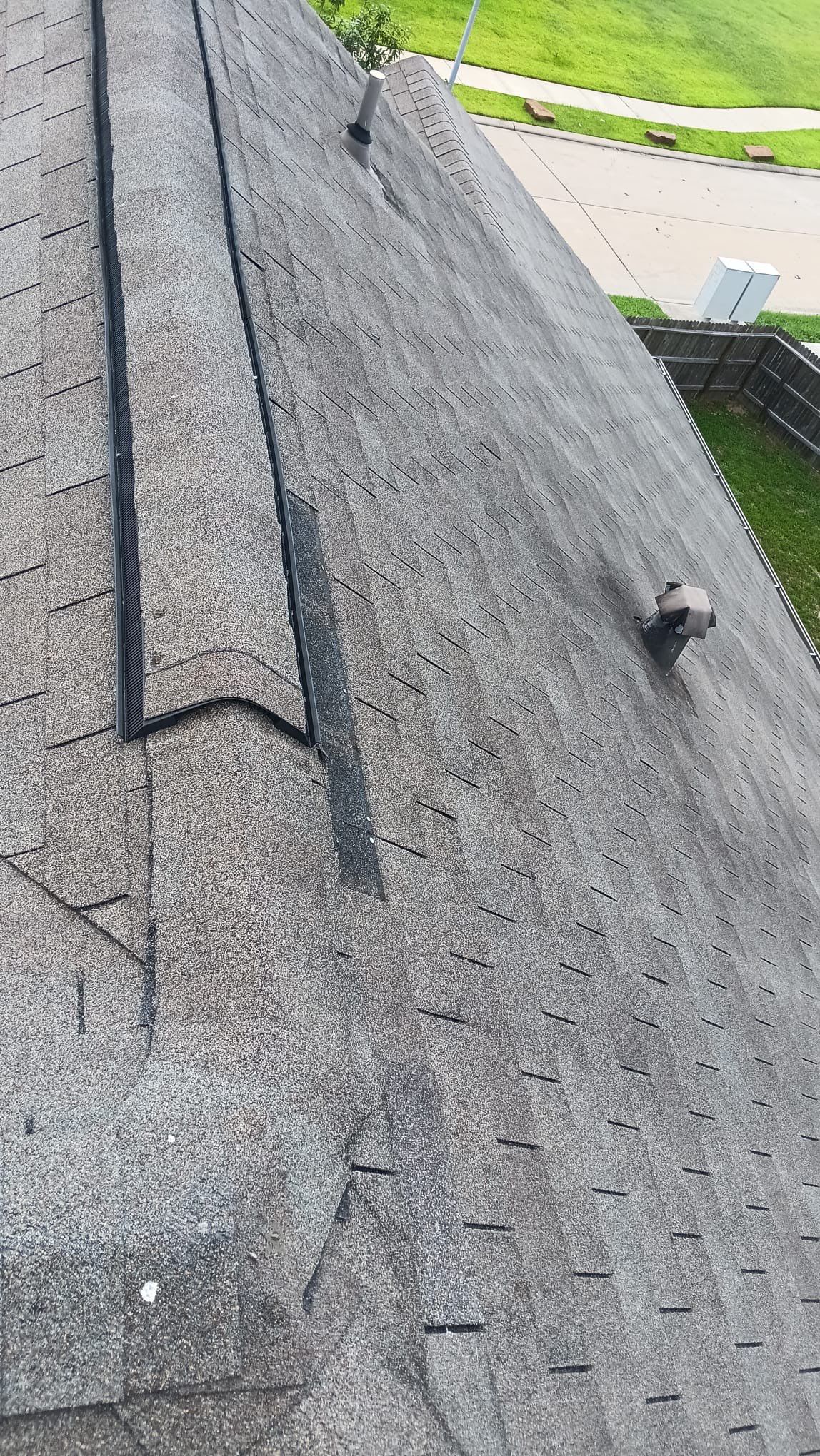 Hail Damage using Owen's Corning Duration (Lifetime) Shingles by Roof Repair Company