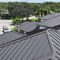 .032 Aluminum 1.5" Mechanical Seam Dark Bronze  by Total Roofing System The Metal Roof Experts