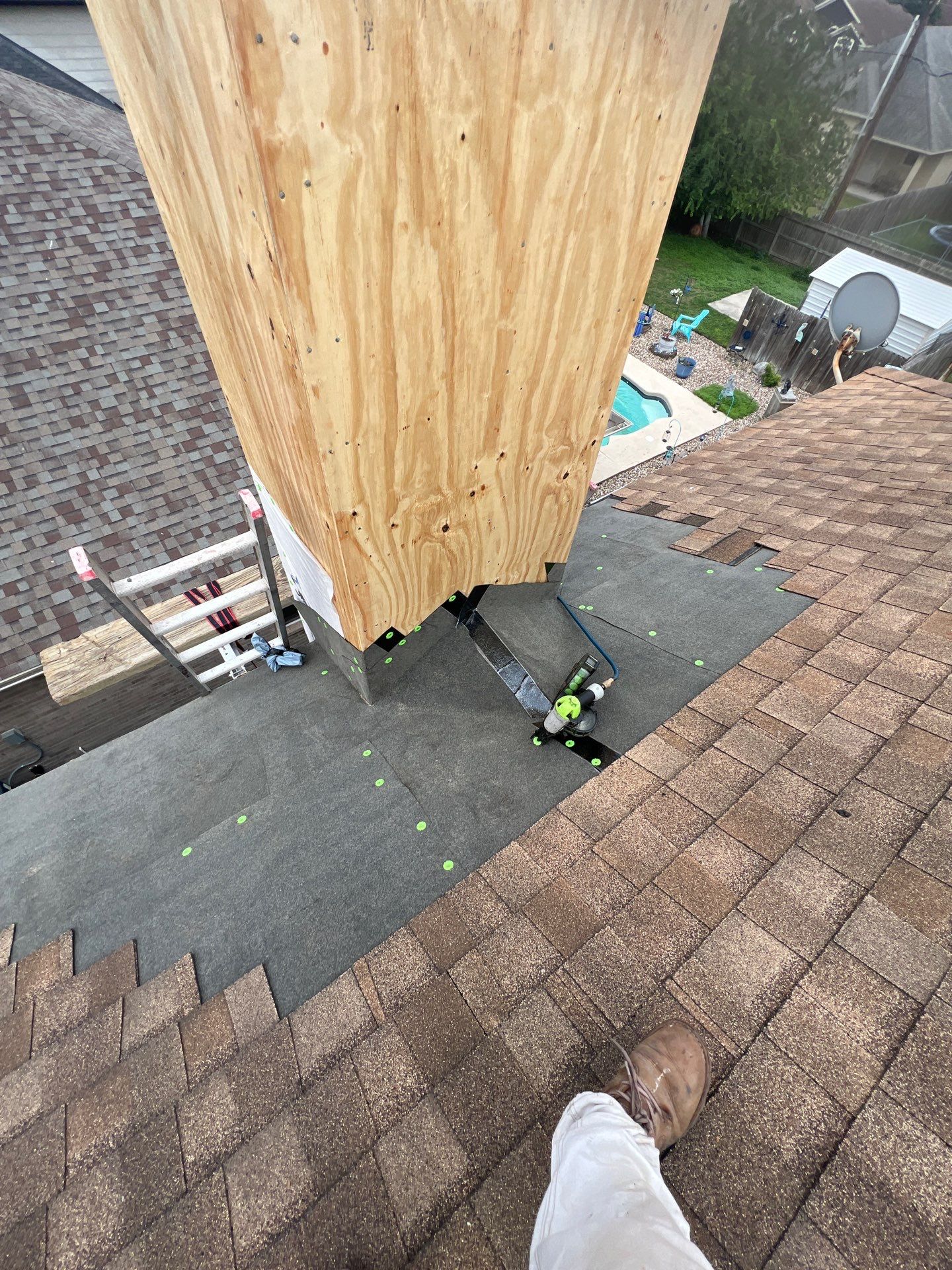 Chimney looks good but its BAD! by Bayfront Roofing and Construction
