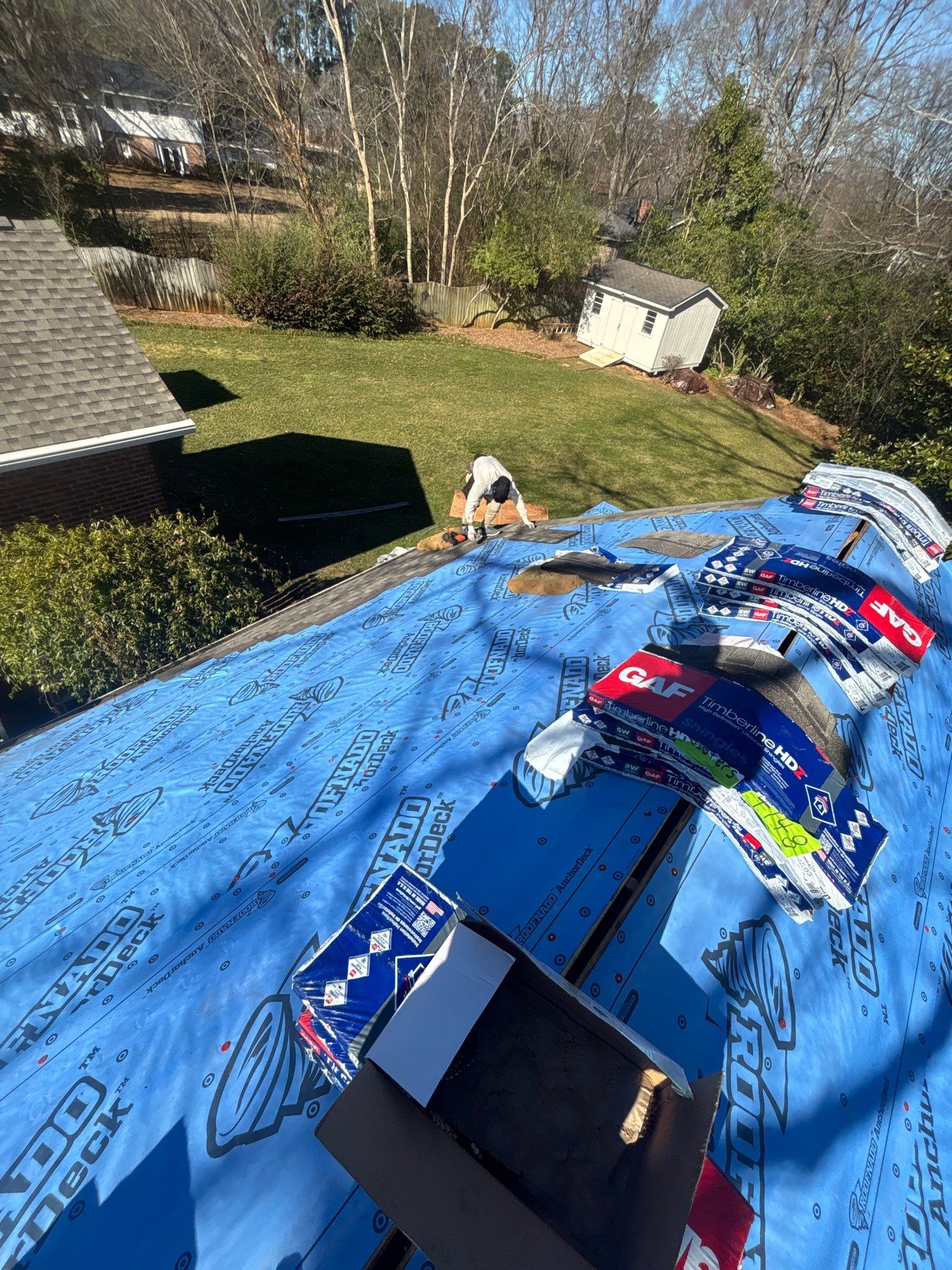 Roof Replacement in Greenville, SC | GAF Timberline HDZ Weathered Wood by Roofers LLC