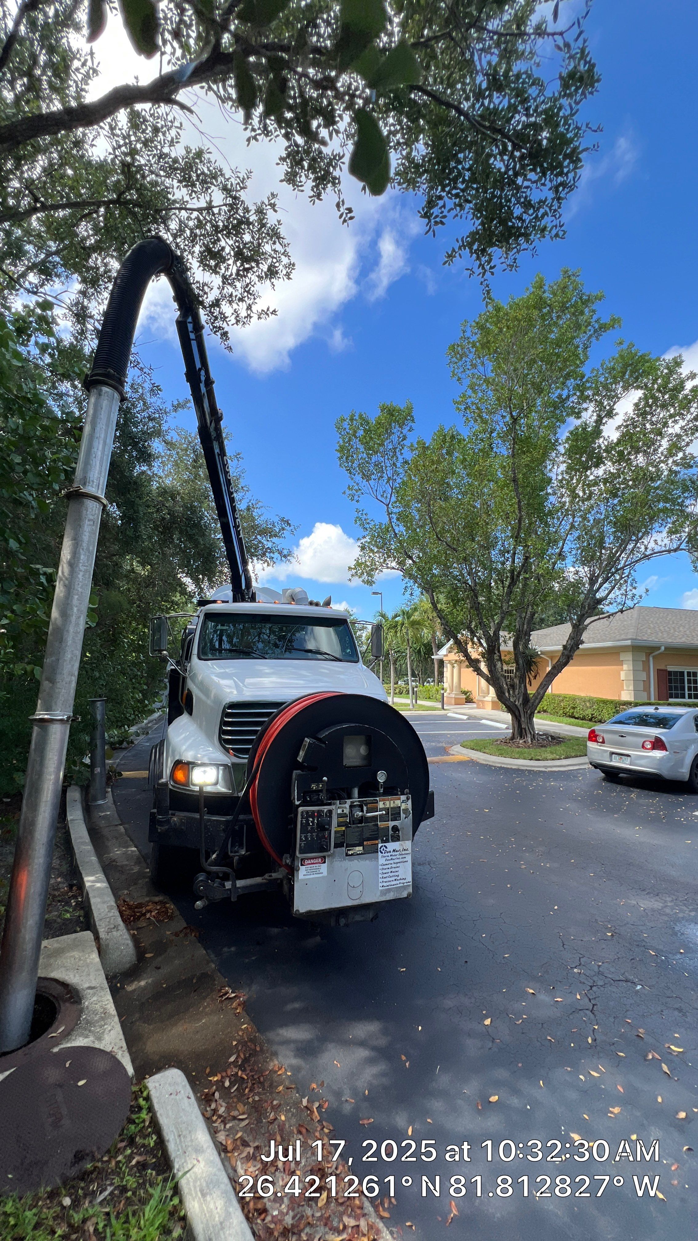 Catch Basin Cleaning with 1 Tom Plumber in Estero by APS Power & Water