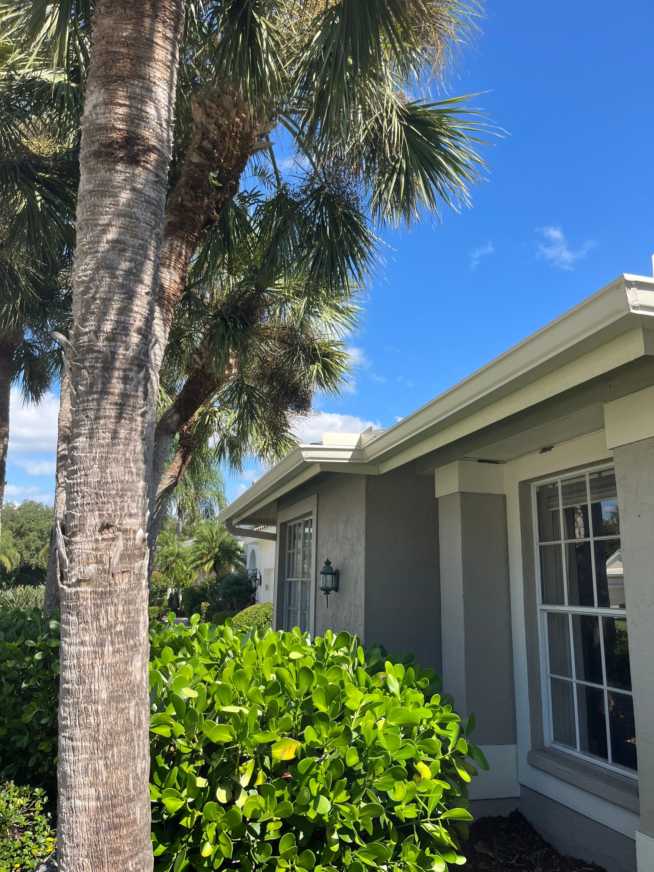 White 6-inch K-Style Gutters in Sarasota FL by Gutter Professor by Gutter Professors