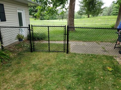 Black Chain Link Fence Installation in Cedar Falls
