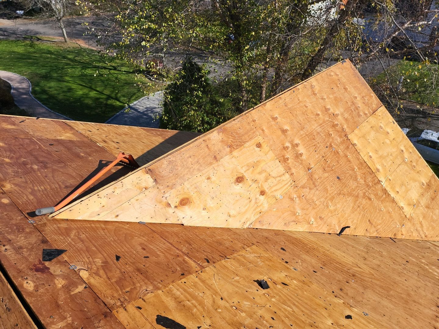 Residential Roofing Installation using Certainteed Landmark Moire Black by A Plus Exterior