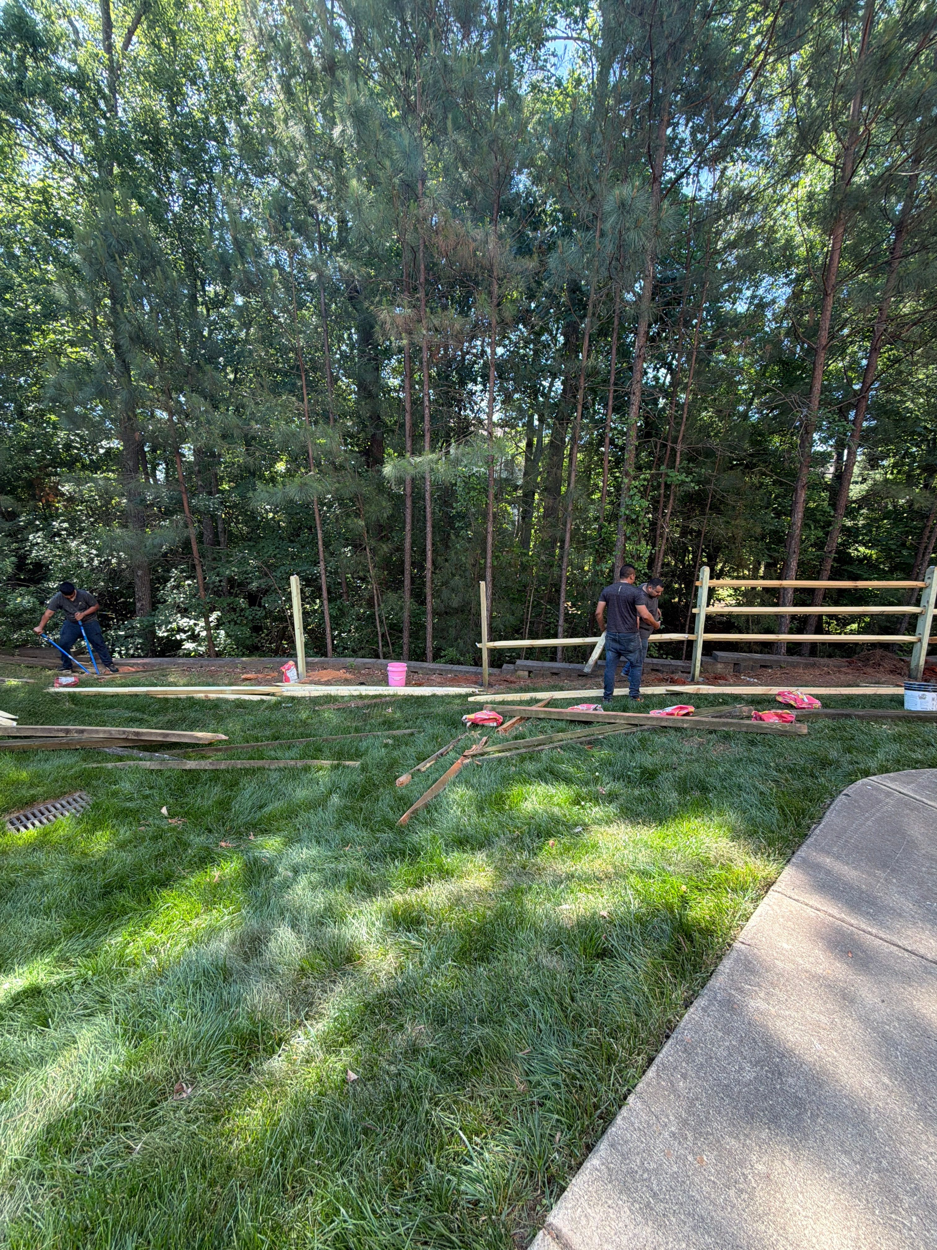 Split Rail Fence Repair – Windsor at Tryon Village by Billy Weatherspoon Contractor