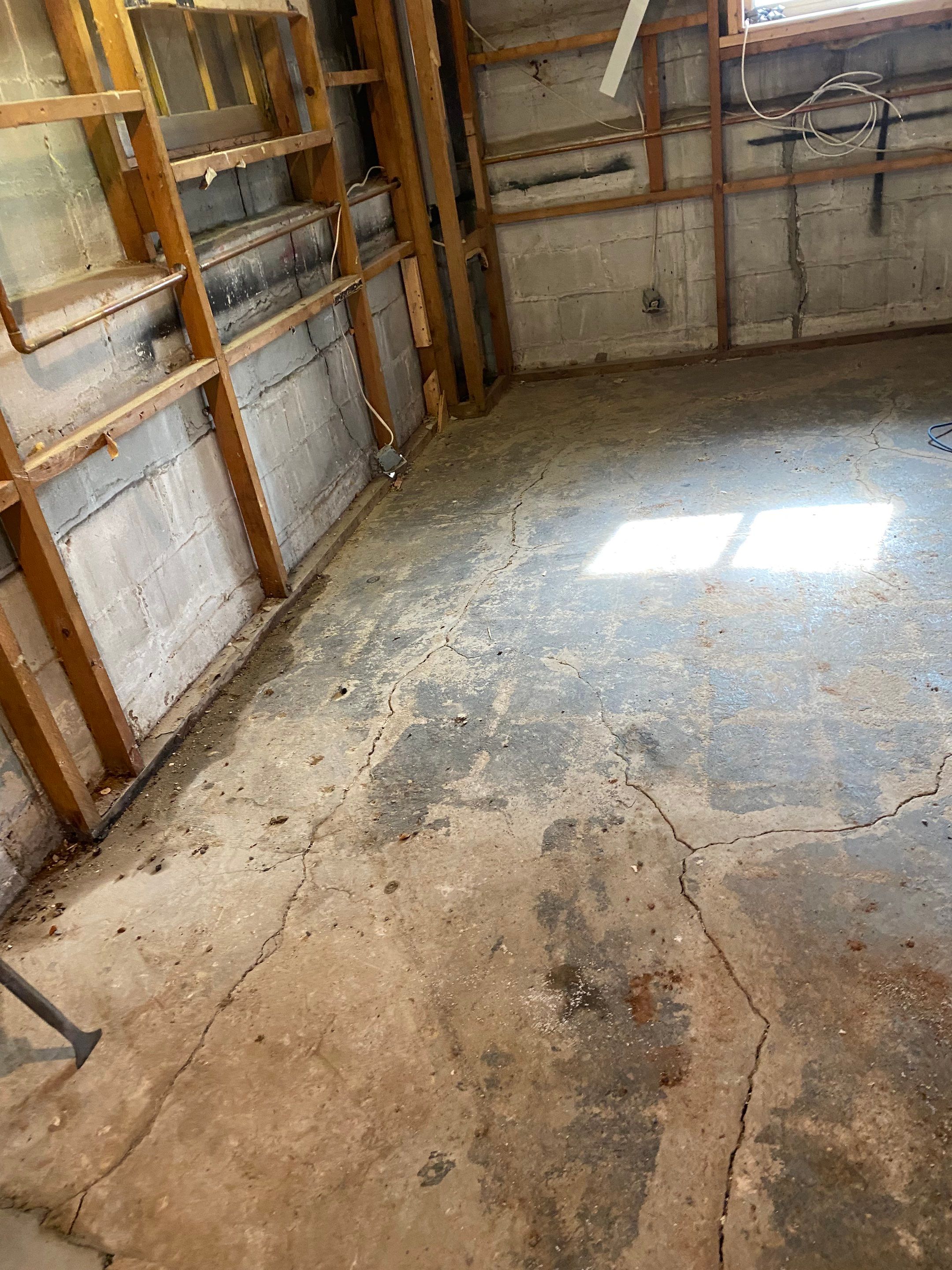 Interior French Drain, Lally Column Replacement & Concrete Floor Replacement in South Orange, NJ by Pure Service Pro, LLC