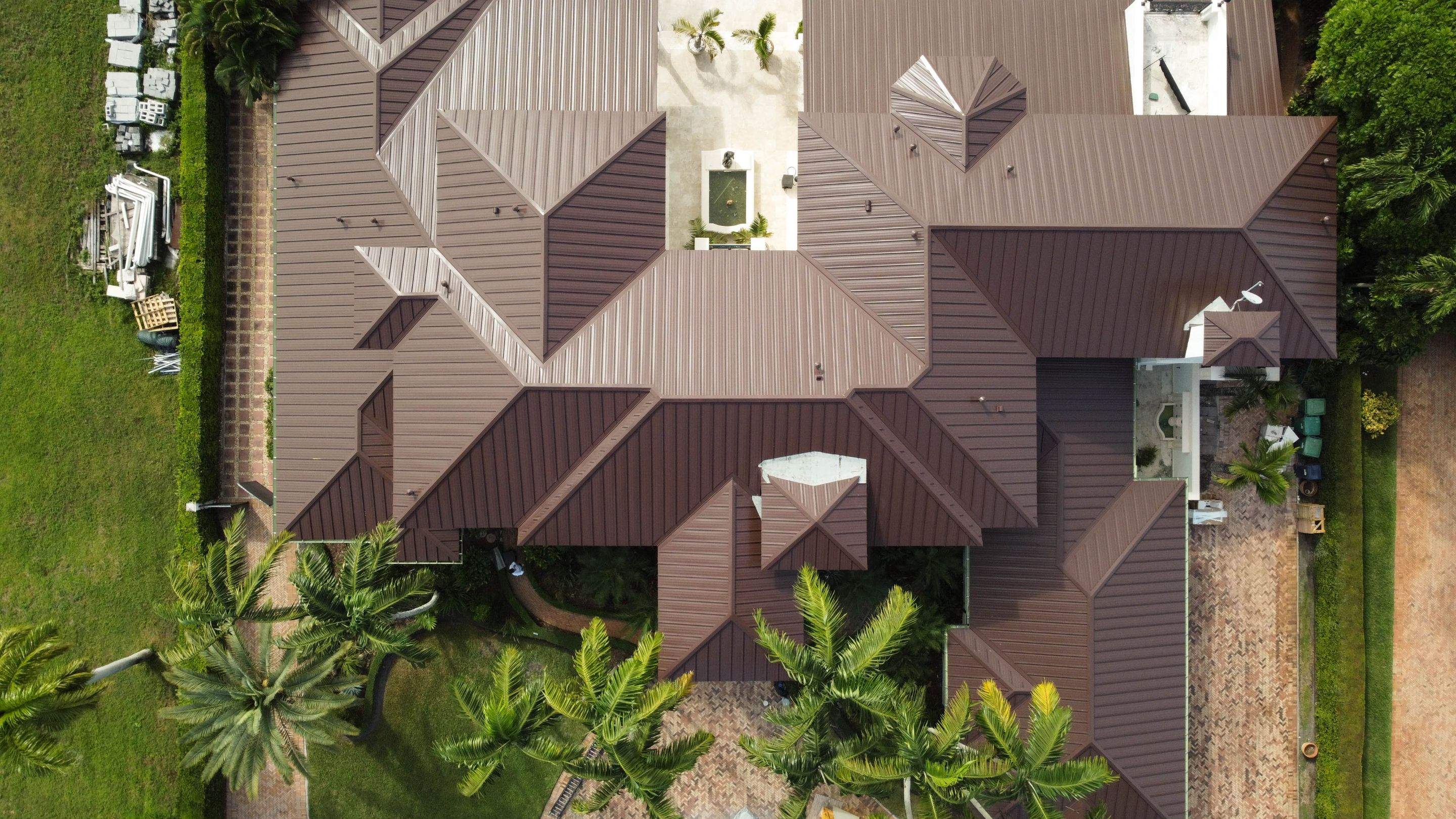 Metal Roof - Galvalume - Mansard Brown by Istueta Roofing