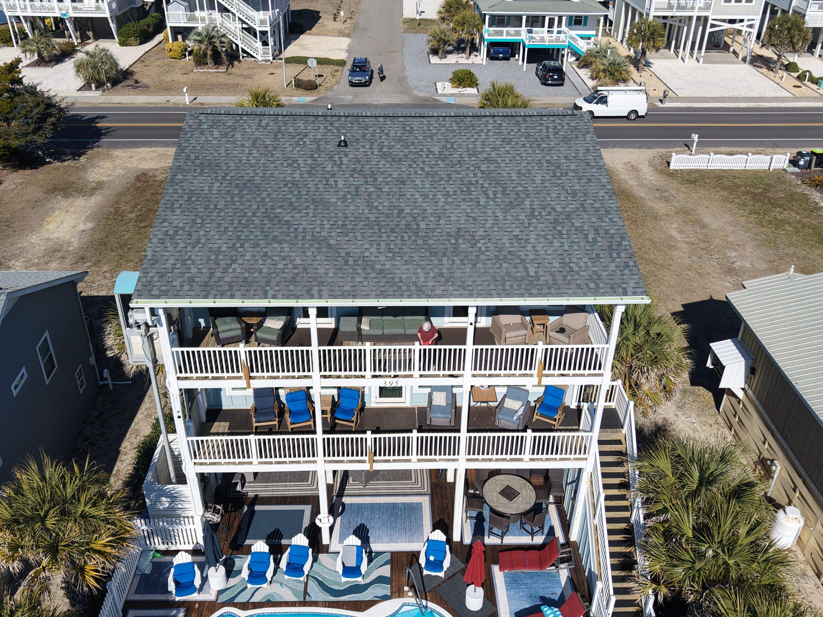 Holden Beach FORTIFIED Roof Replacement with Colonial Slate Shingles by RGR Construction and Roofing, LLC