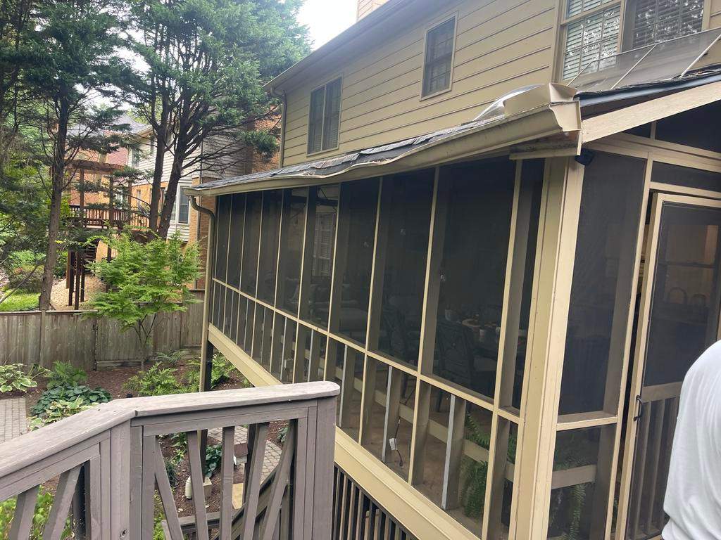 Deckorators Voyage Deck and Shed Style Covered Porch Build with Drink Rail by Nelson Exteriors