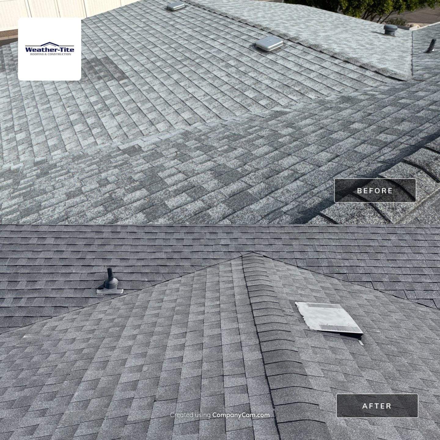 Residential Roof Install using GAF in Mesa by Weather-Tite Roofing