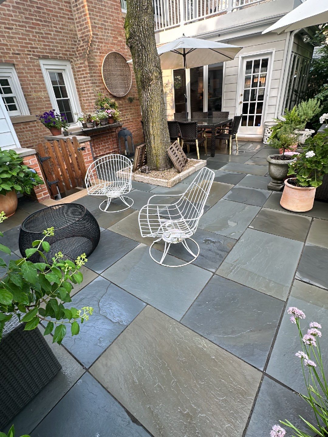 natural stone cleaning using Algaecide, soft wash soap by Northern Power Washing LLC.