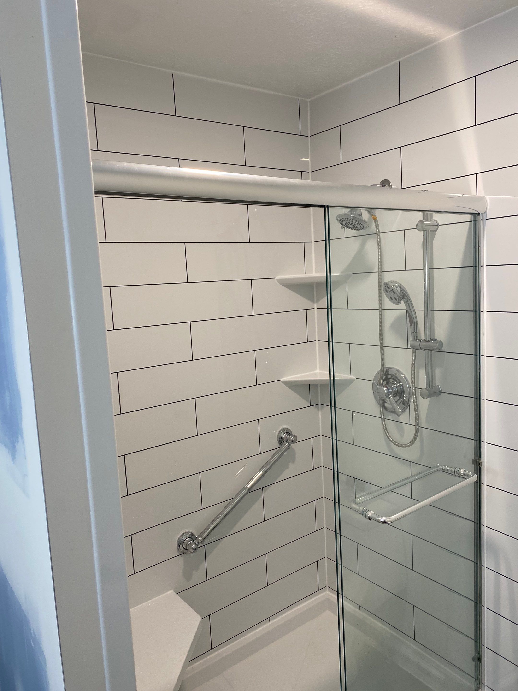 Corner Shower to Full Shower by BathPlanet SW Virginia