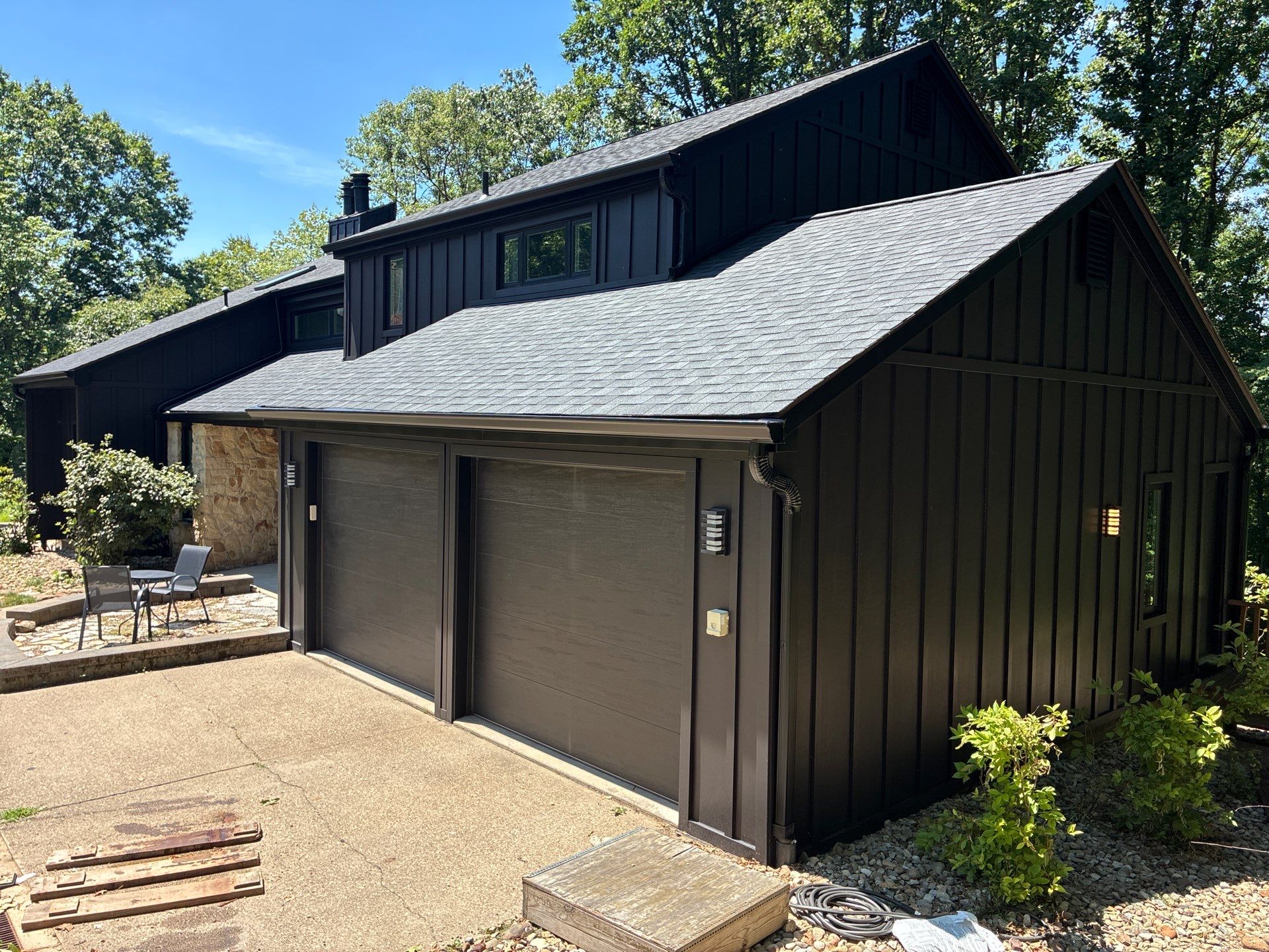James Hardie Board and Batten Midnight Black Renovation in Wexford by Ideal Siding Pittsburgh