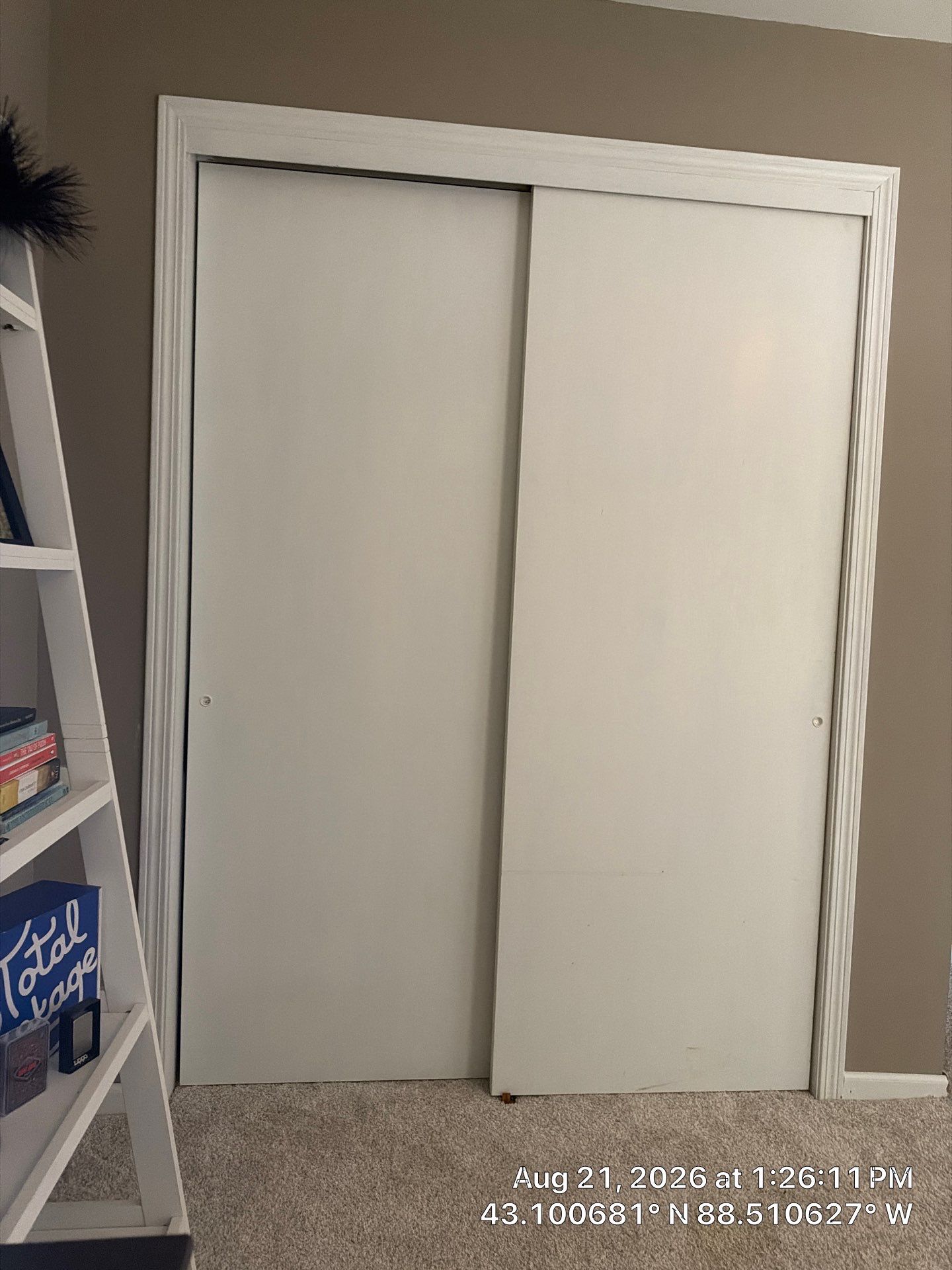 New White Sliding Closet Door Installation in Oconomowoc by CompanyCam Sales Demo