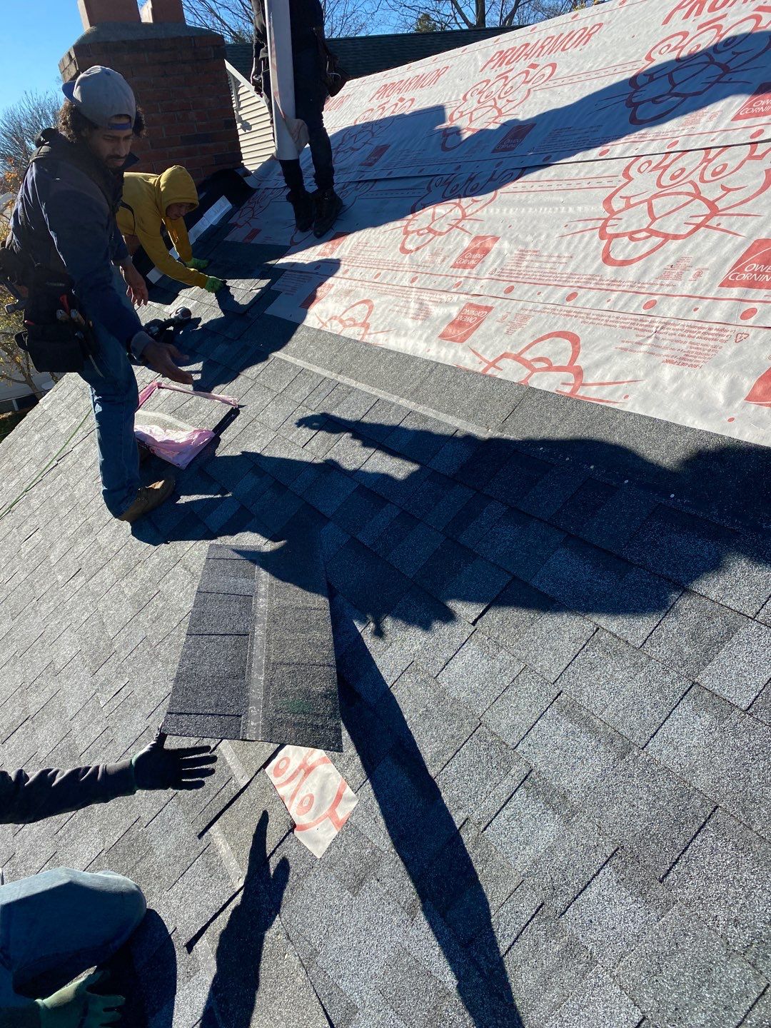 Residential Roofing Installation using Owens Corning TruDefinition by A Plus Exterior
