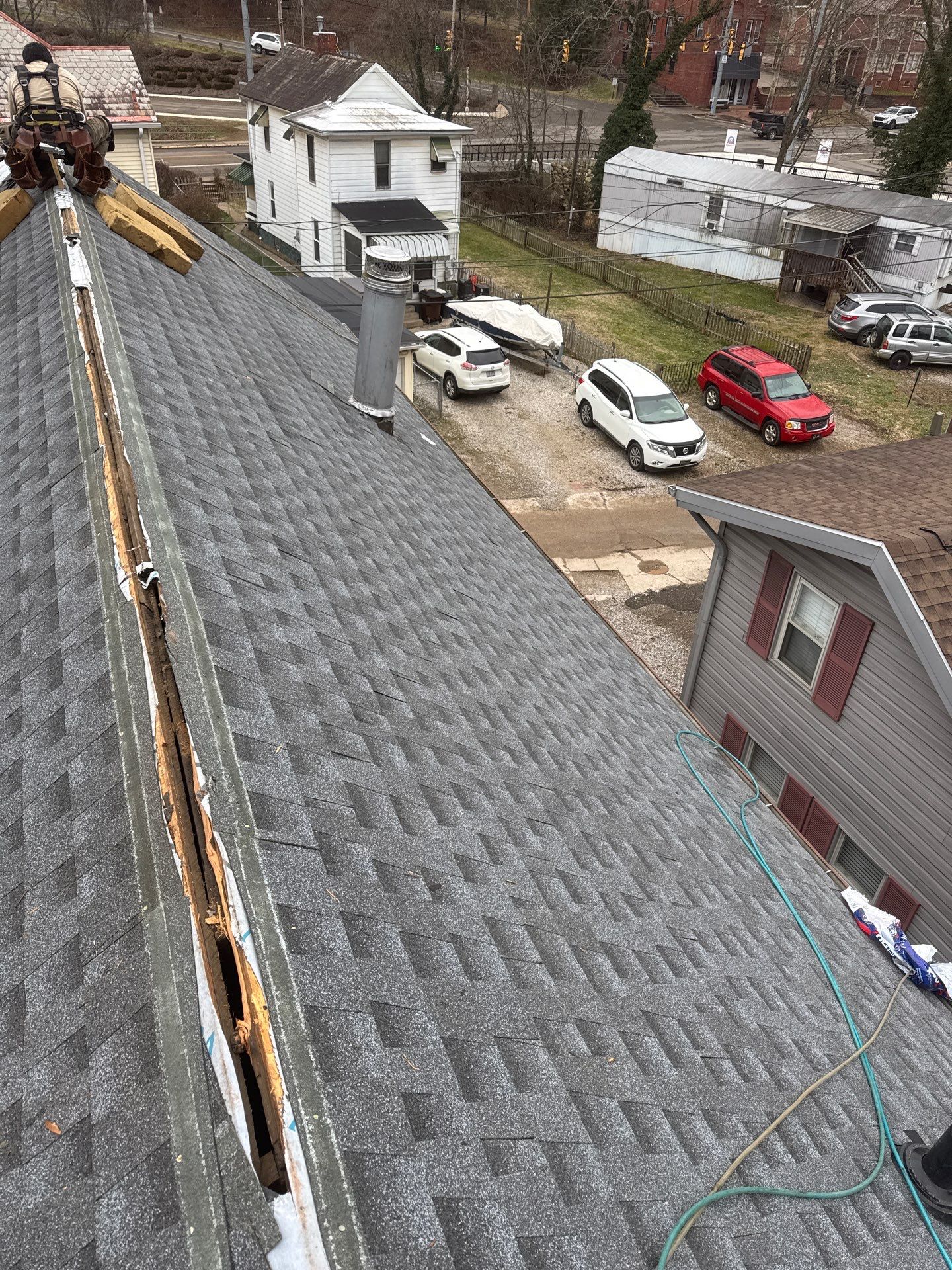 Residential Roofing Installation using GAF Timberline HDZ Pewter Gray by Rainstoppers Roofing