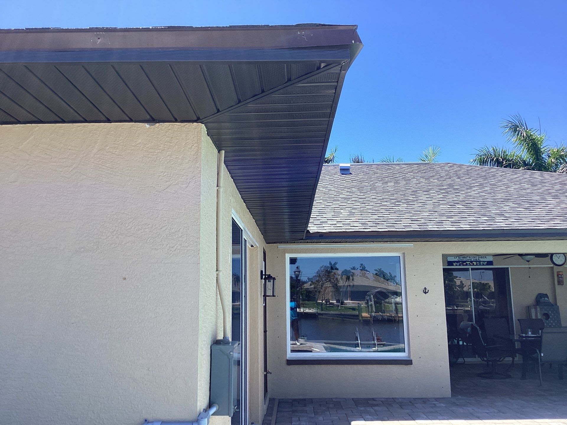 Musket Brown Gutter Installation and Soffit Fascia in Cape Coral FL by Gutter Professors