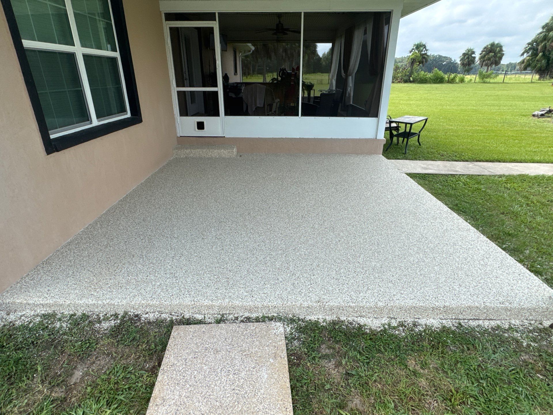 Porches Project in Chiefland, FL in Driftwood by Cross Creek Concrete Coatings