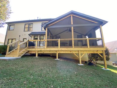 Custom Screened Porch Addition and Wood Deck in Acworth