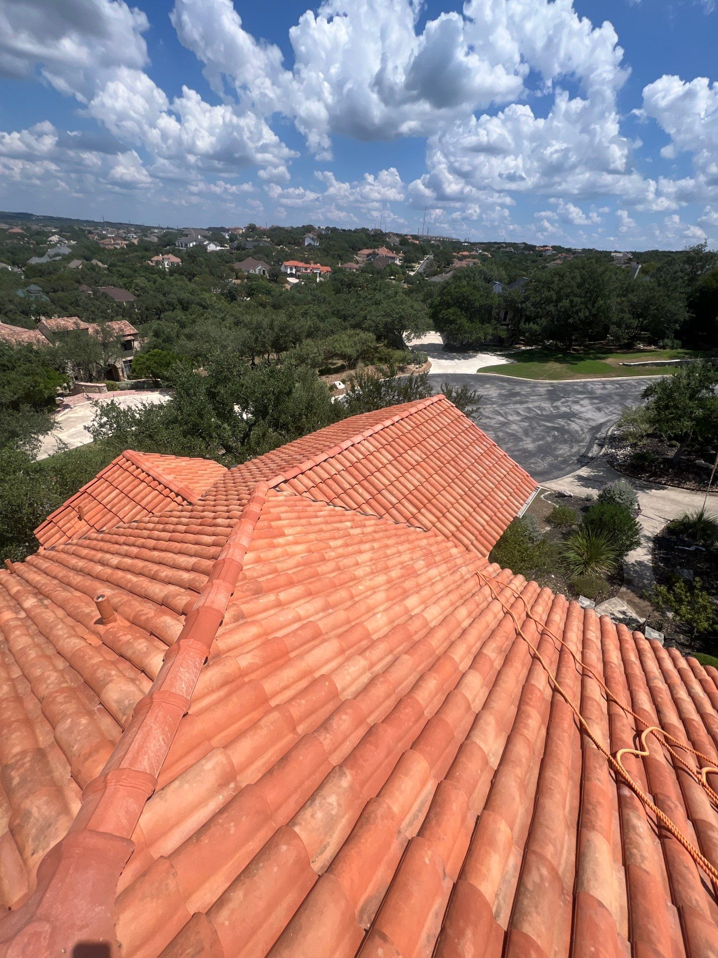 Tile Roof Wash Project in San Antonio by Bright Choice