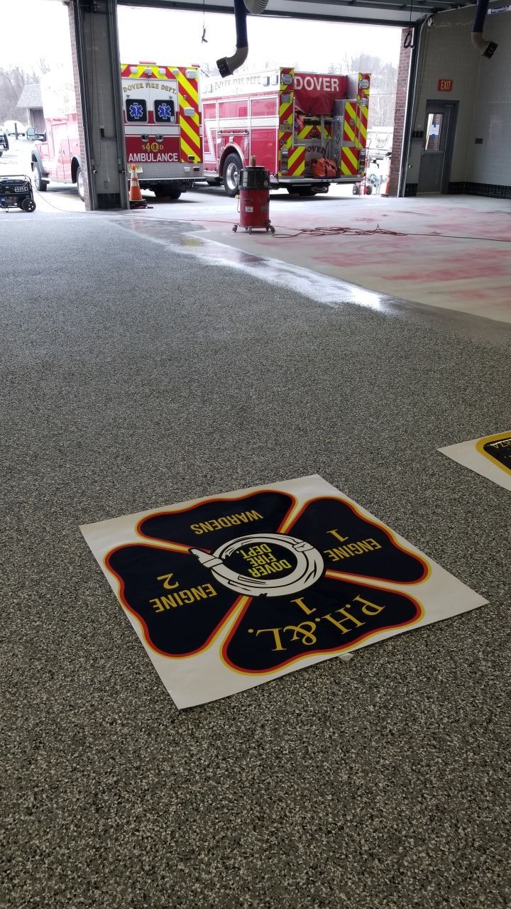 Dover Firehouse with their new Smoke Floor! by Spectrum Painting, LLC