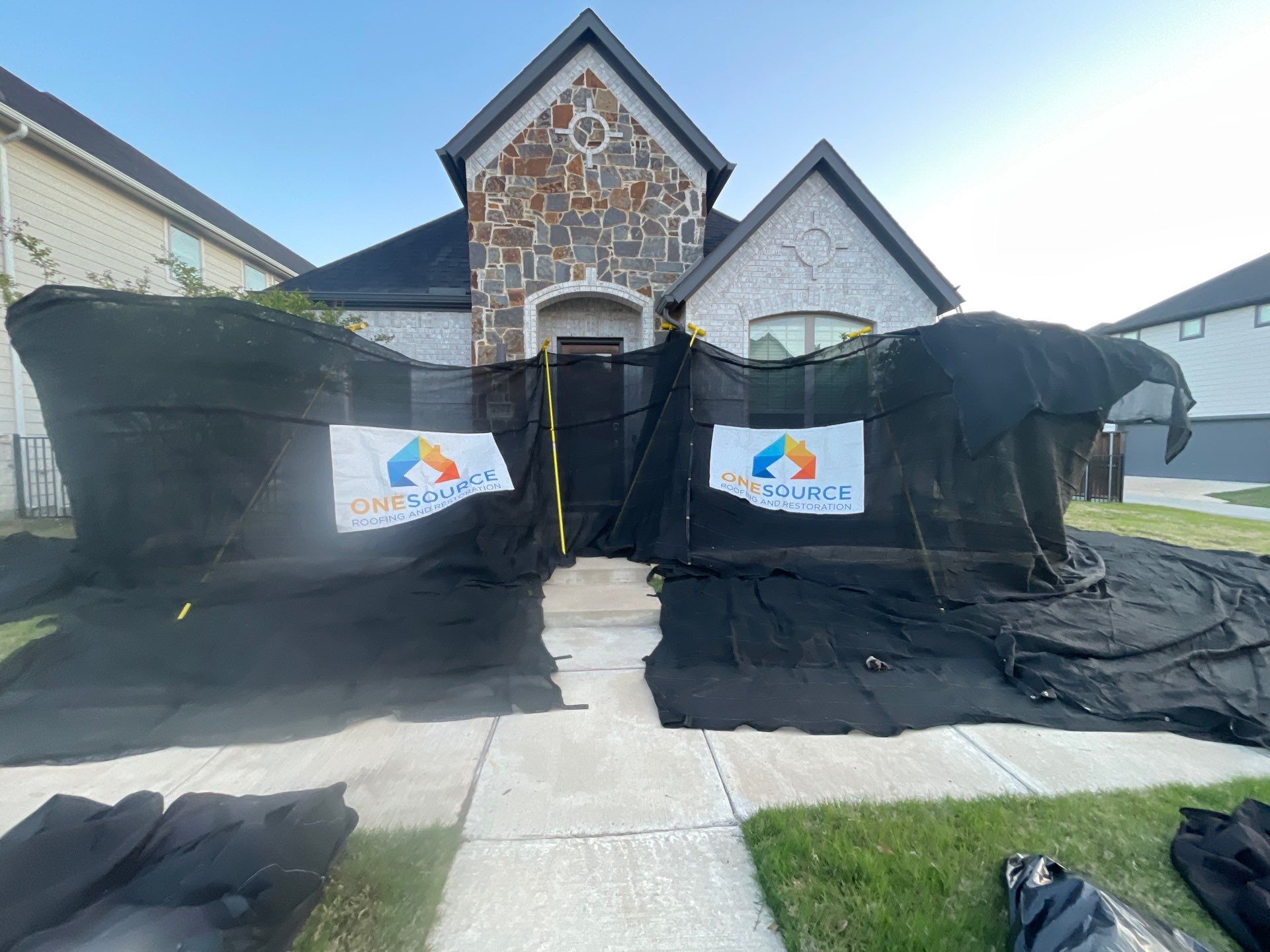Residential Roofing Installation using Malarkey Highlander Brilliant Black by OneSource Roofing and Restoration