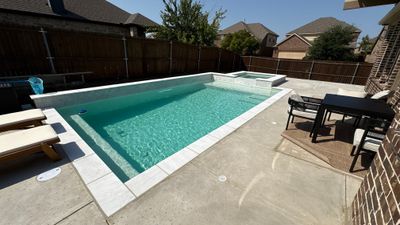 Geometric Pool with Level Spa