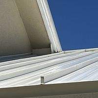 .032 Aluminum 1.5" Mechanical Seam Solar White  by Total Roofing System The Metal Roof Experts