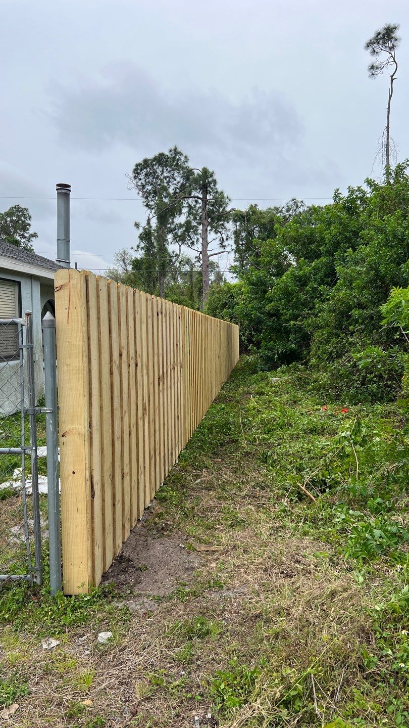 Wood Fence Installation using Wood and Chainlink Fence by Asap fence and gates, LLC
