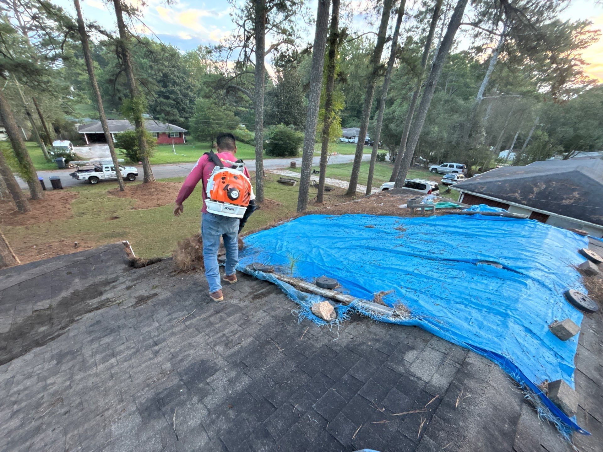 Emergency roof tarping  by Deerfield Roofing LLC