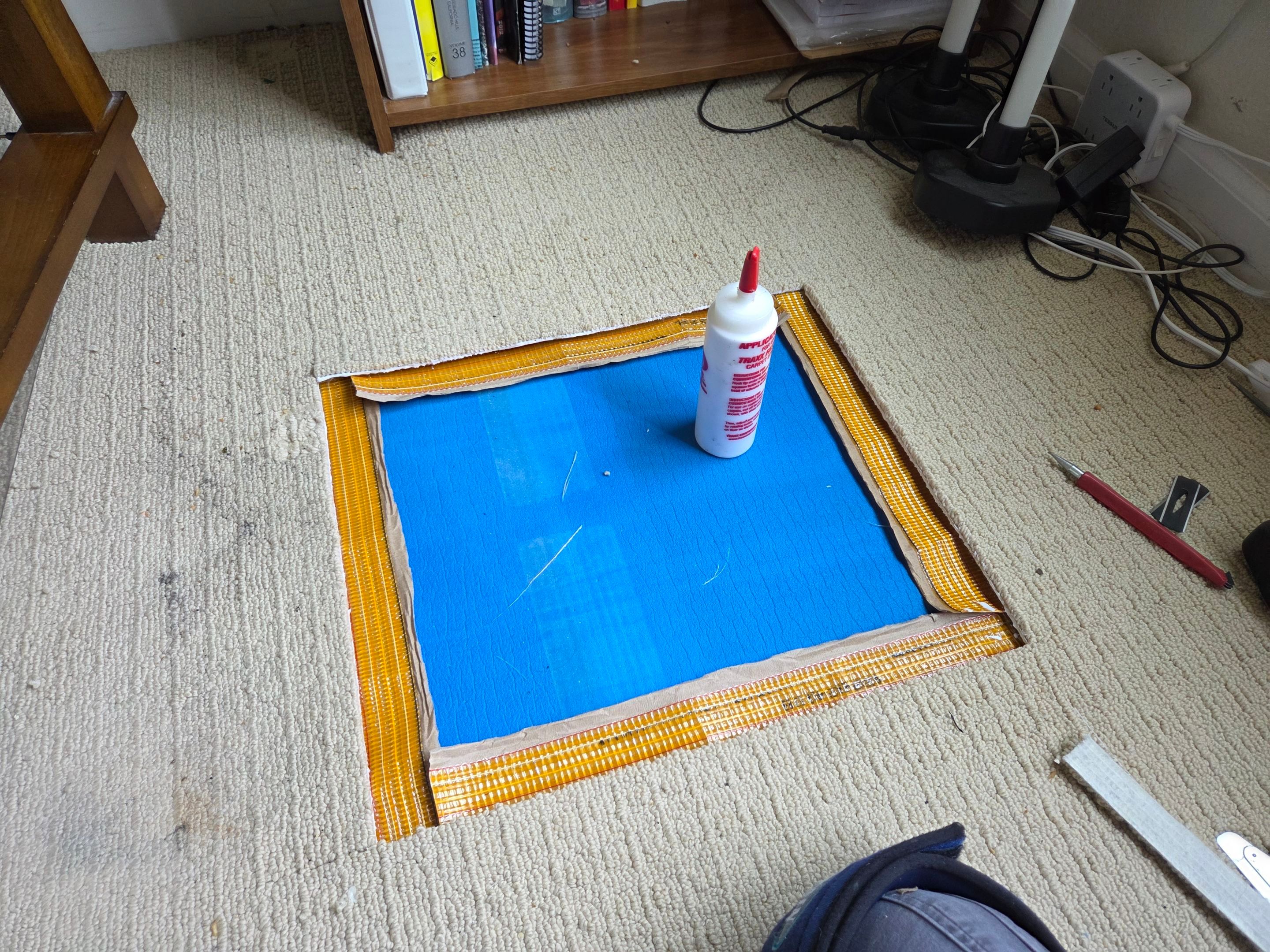 Large Burn, Carpet Repair in EDH by Ardent Carpet Restore LLC