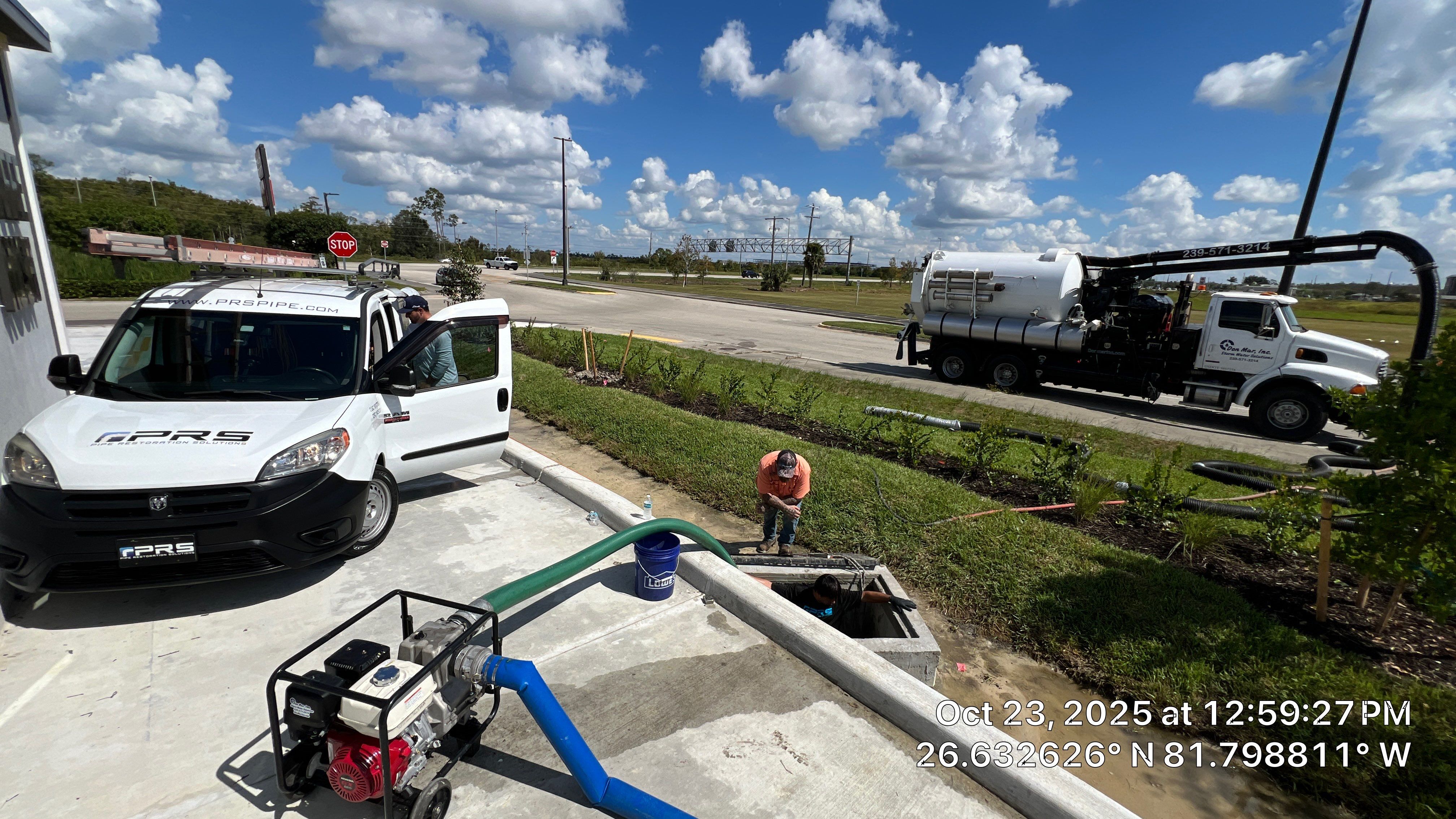 Coffee Rush Fort Myers with PRS by Don Mar, Inc. Storm Water Solutions